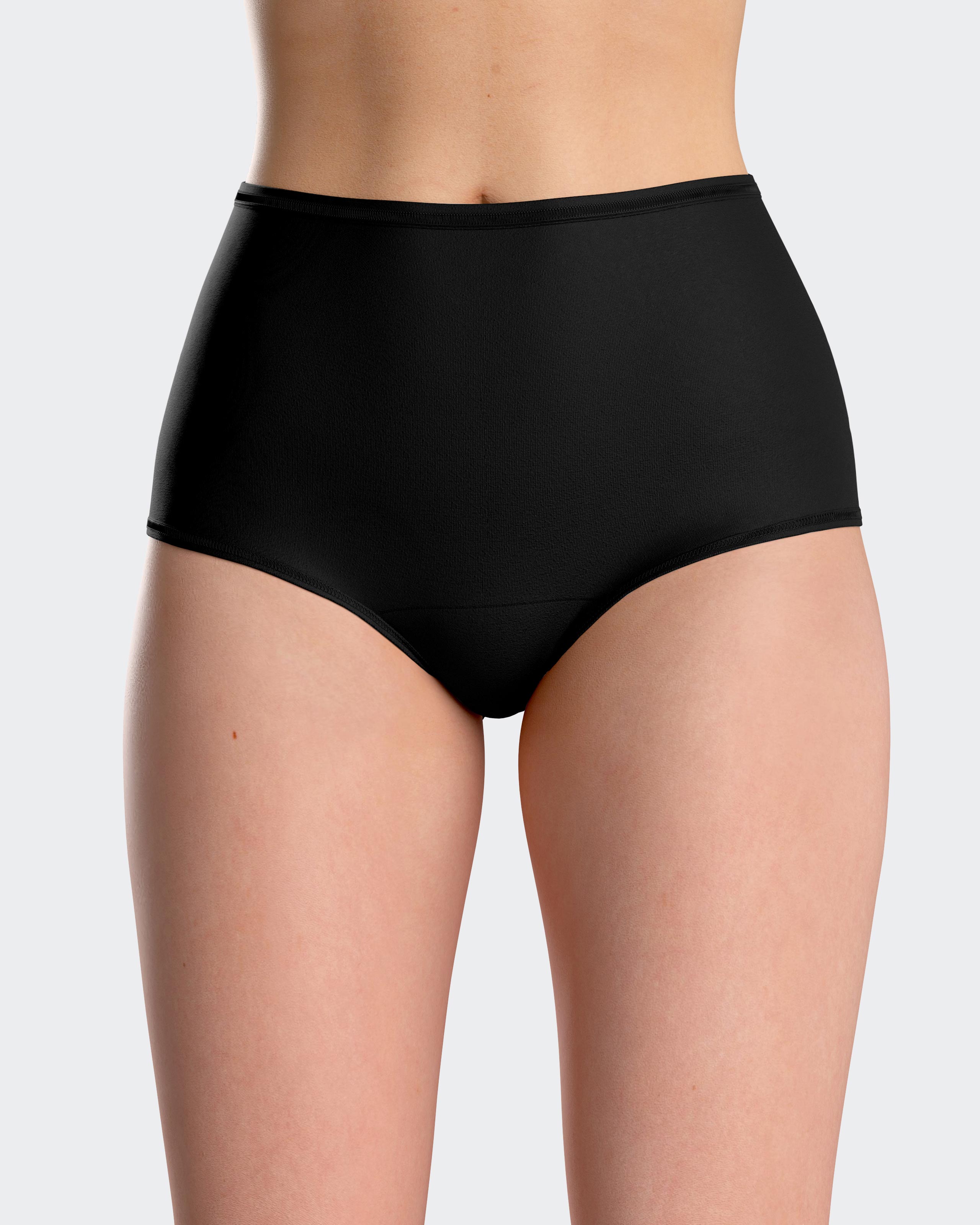 Braga alta menstrual máxima absorción para la noche - Impetus - Negro Negro-1