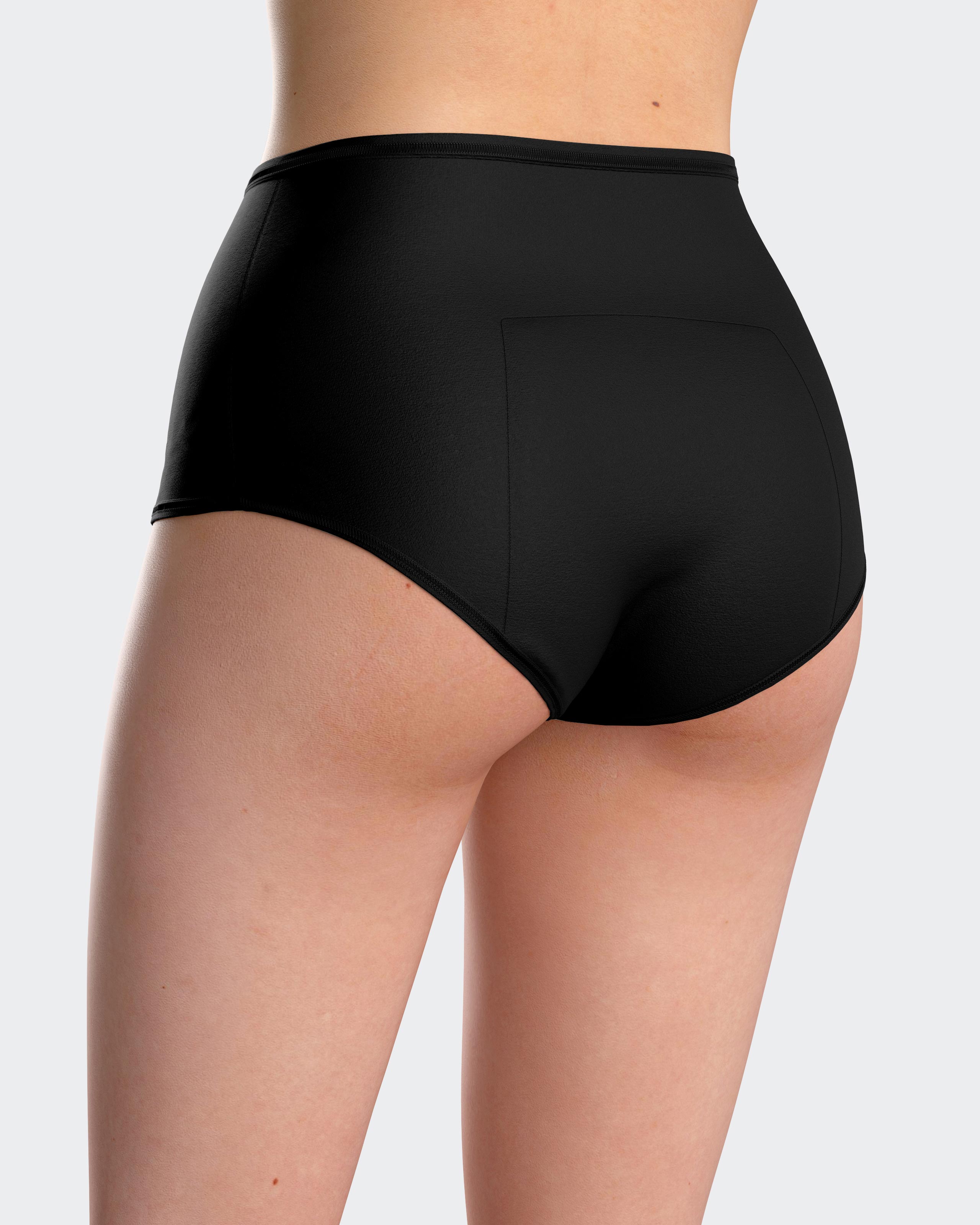 Braga alta menstrual máxima absorción para la noche - Impetus - Negro Negro-2