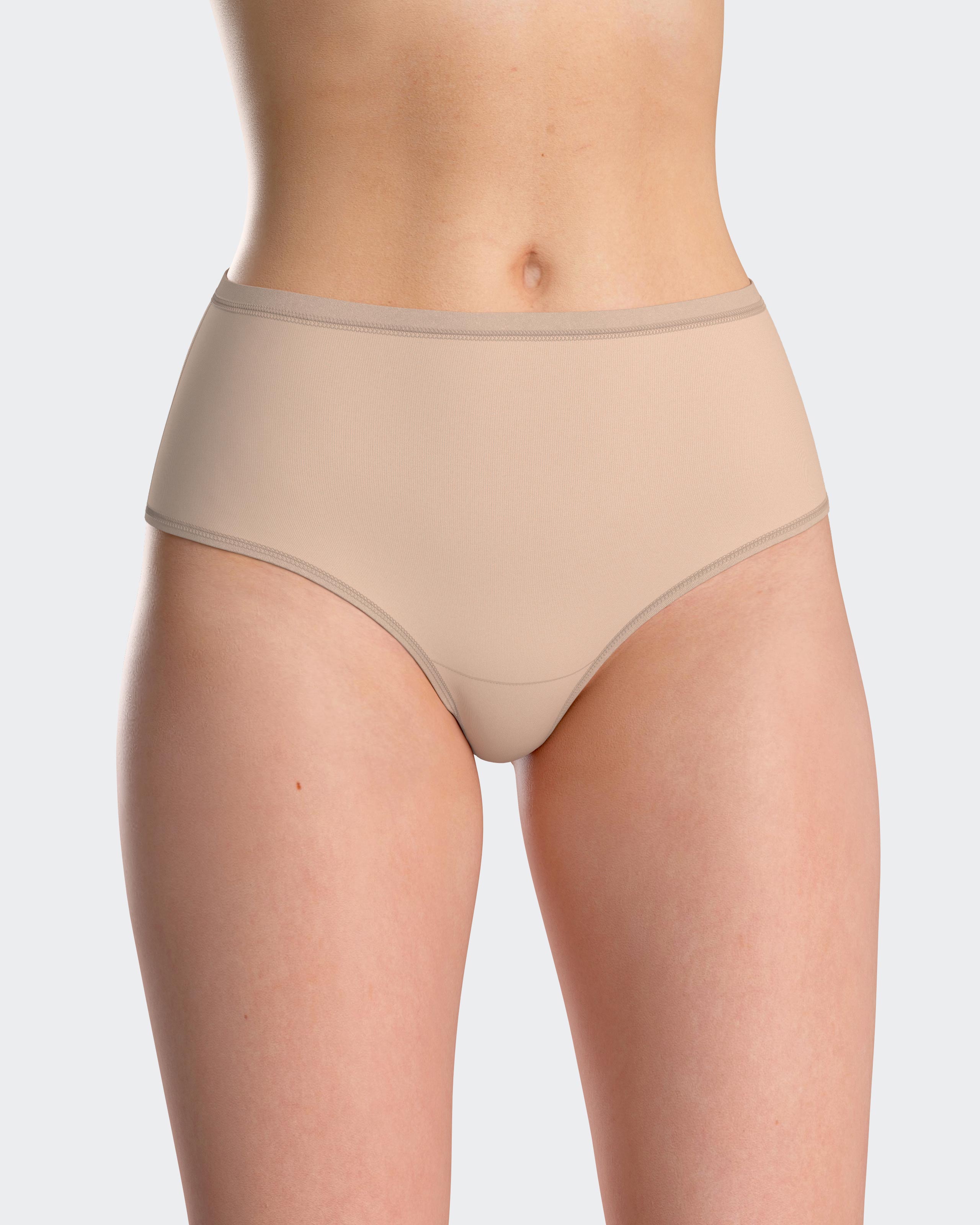Tanga flujos diários reemplazan salvaslips - Impetus - Beige Beige-1