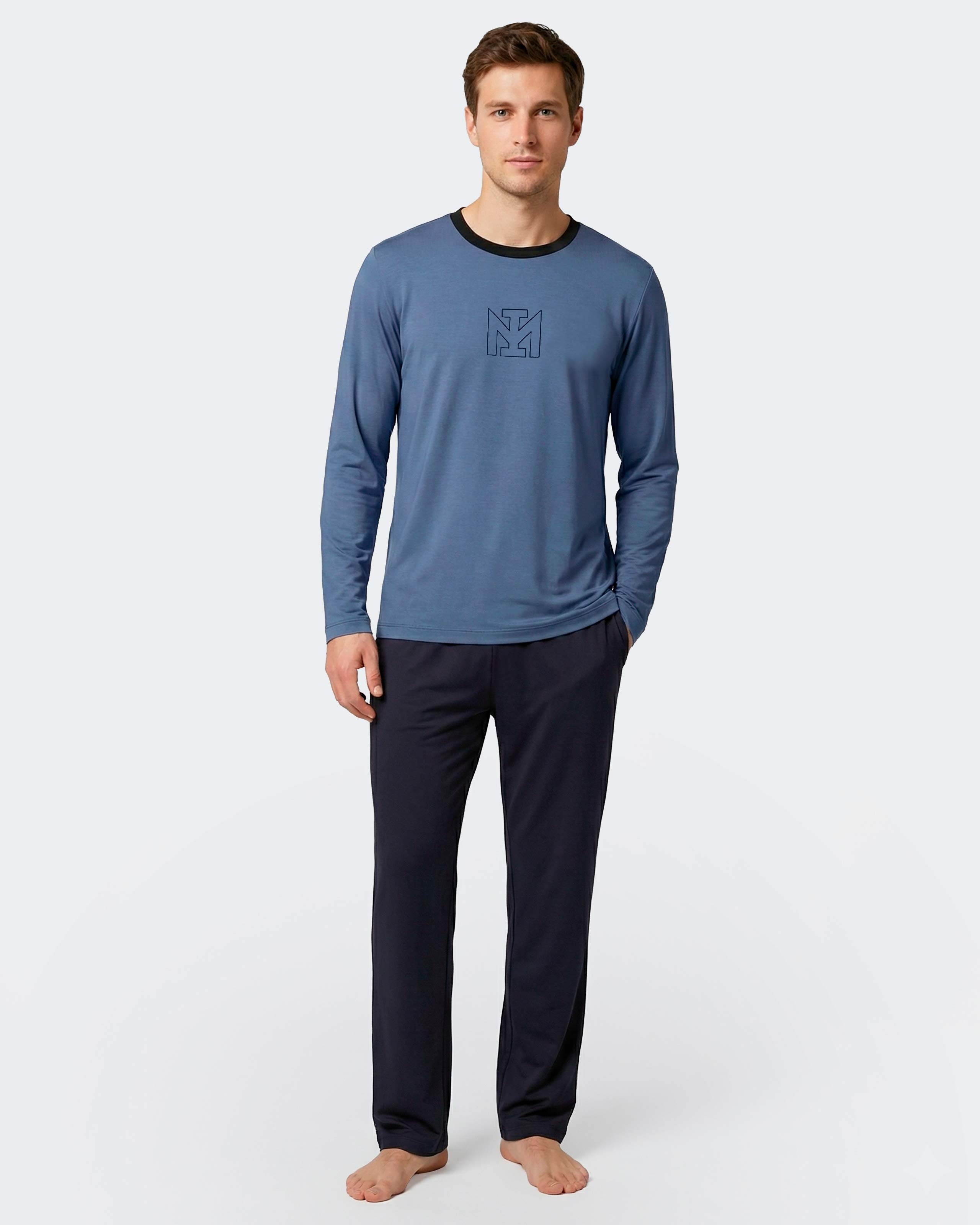 Imagen 2 de Pijama de hombre de algodón. - Impetus - Azul royal Azul royal