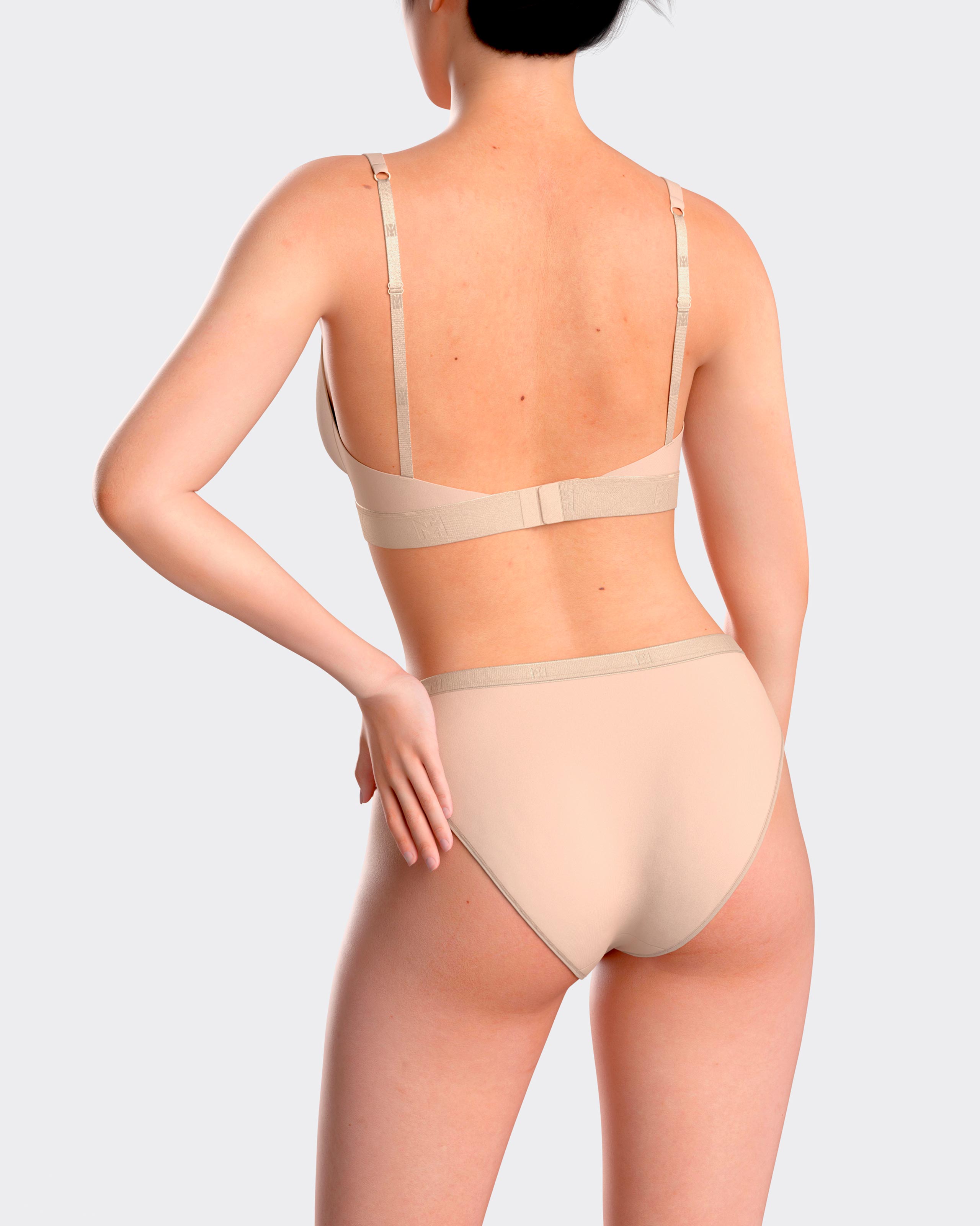 Sujetador sin aros triangular en suave lyocell - Impetus - Beige Beige-2