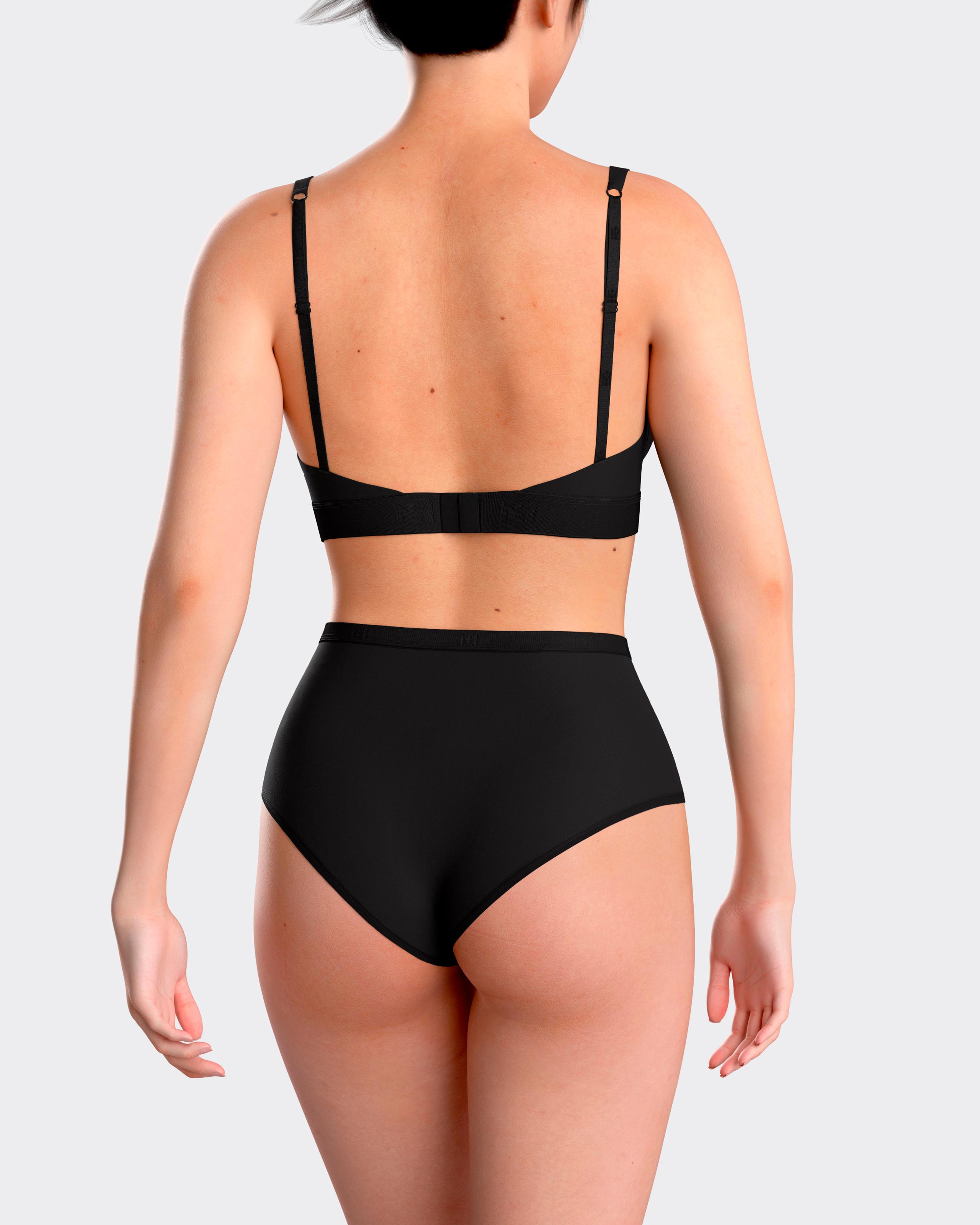 Sujetador sin aros triangular en suave lyocell - Impetus - Negro Negro-2