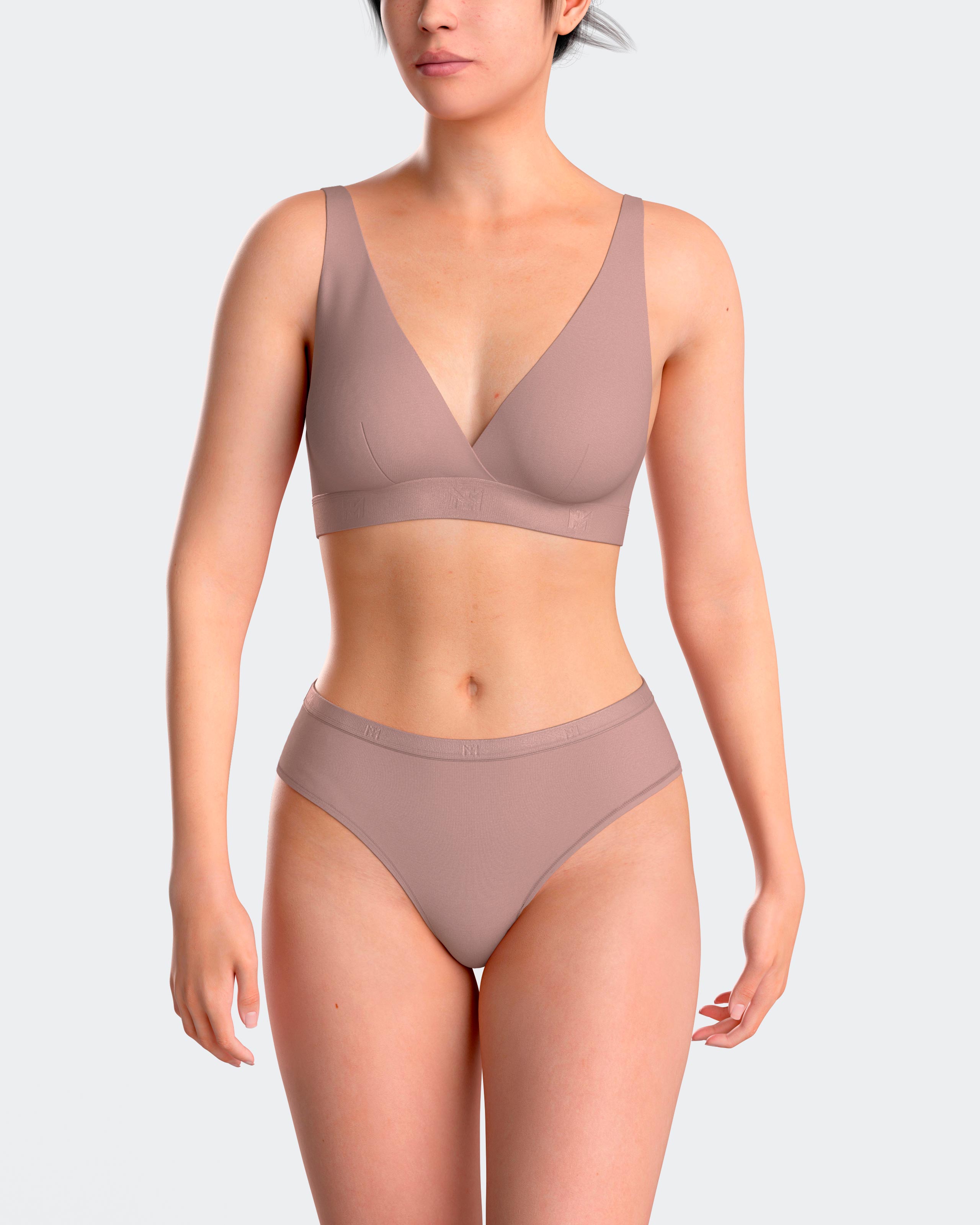Sujetador sin aros triangular en suave lyocell - Impetus - Rosa Rosa-1