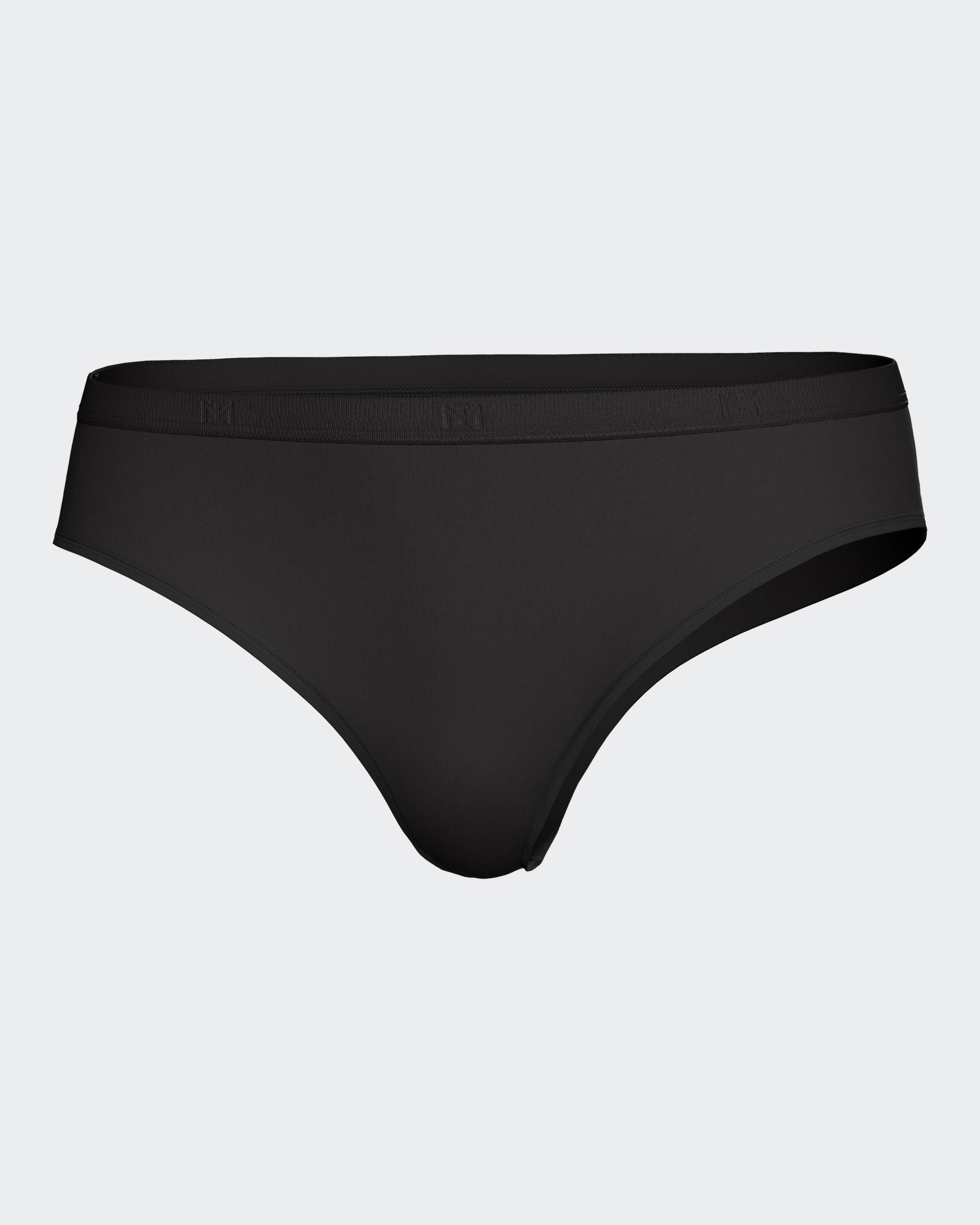 Tanga lisa con cinturilla elástica - Impetus - Negro Negro-3