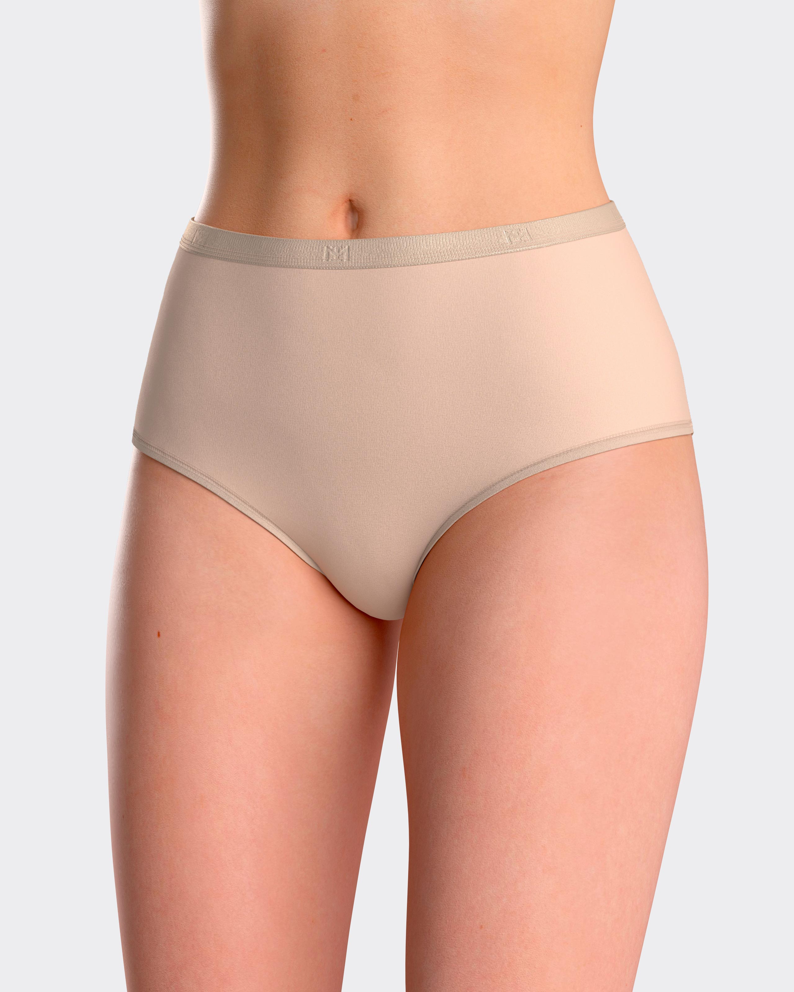 Braga alta lisa con cinturilla elástica - Impetus - Beige Beige-1
