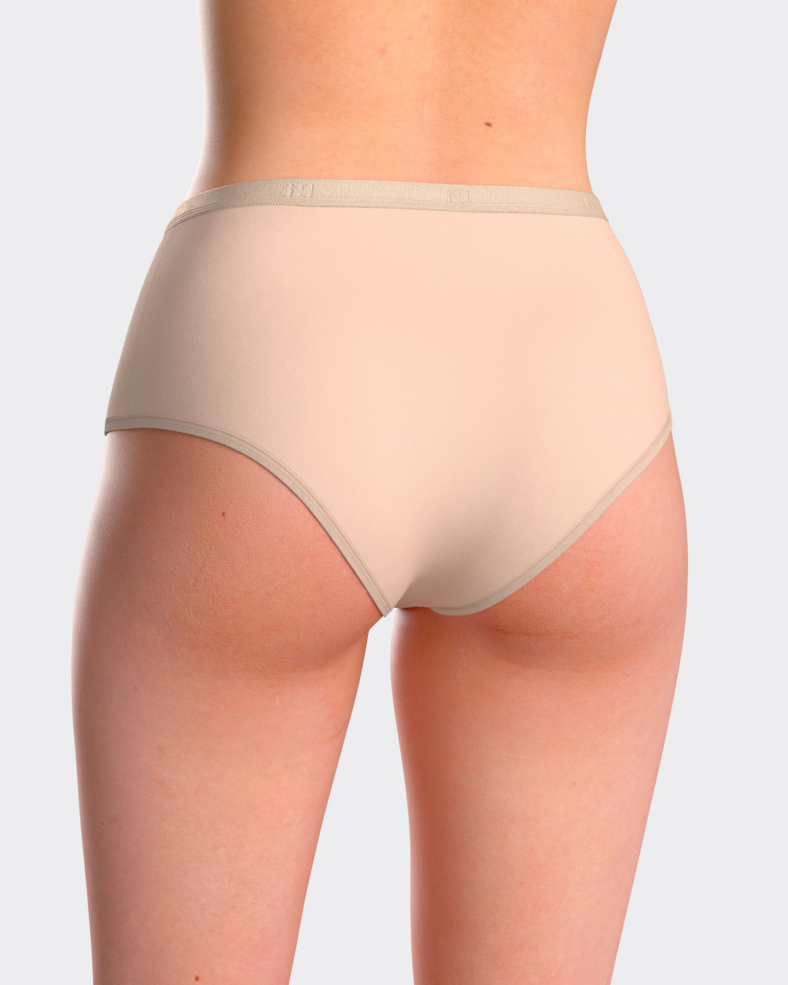 Braga alta lisa con cinturilla elástica - Impetus - Beige Beige-2