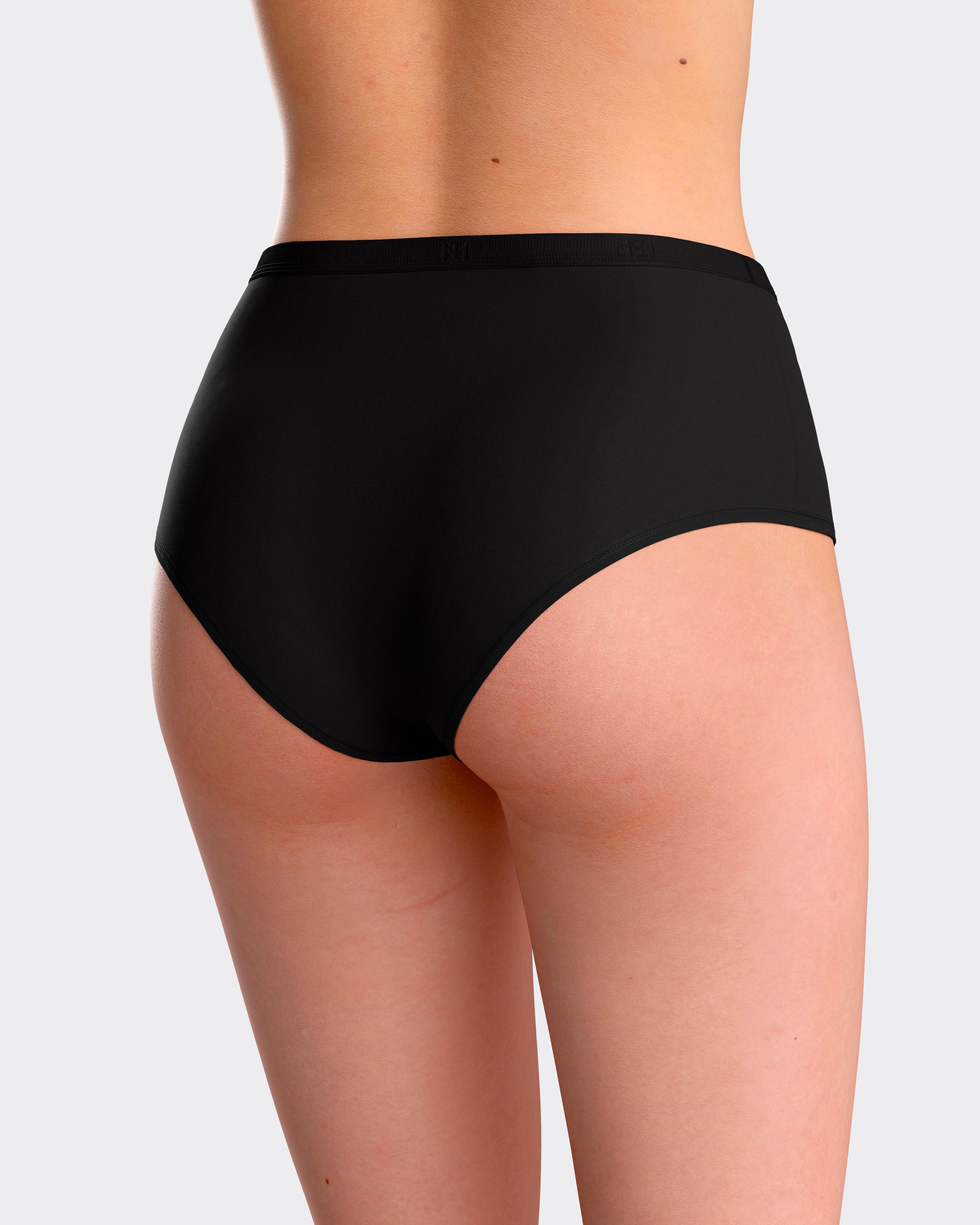 Braga alta lisa con cinturilla elástica - Impetus - Negro Negro-2