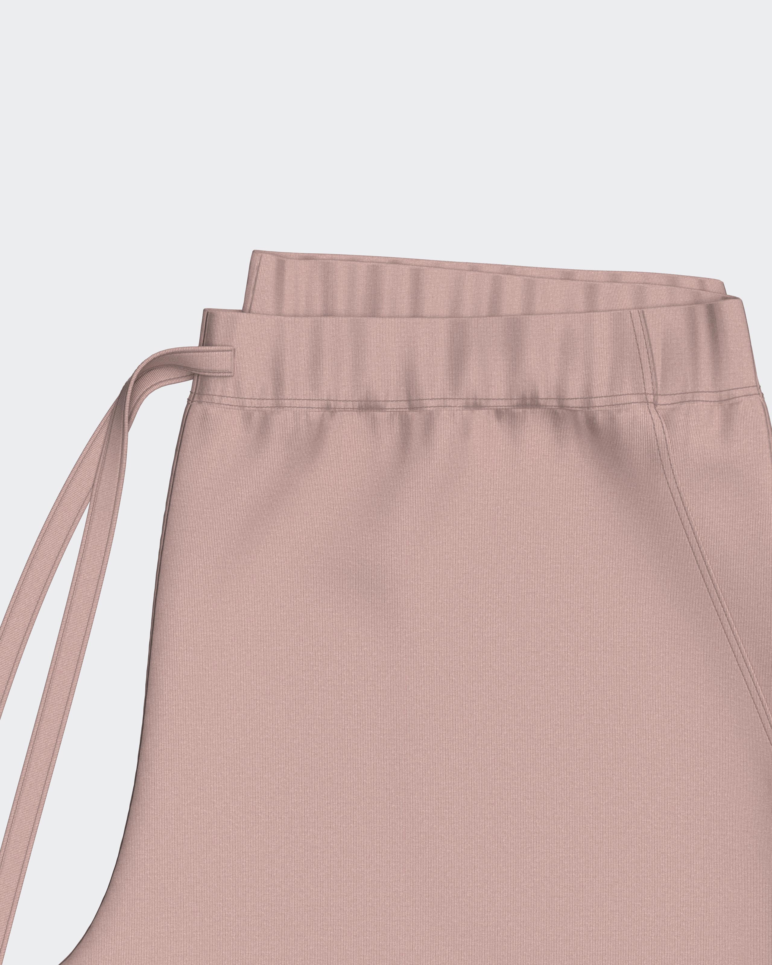 Pijama de mujer corto liso con cordón en cintura - Impetus - Rosa Rosa-4