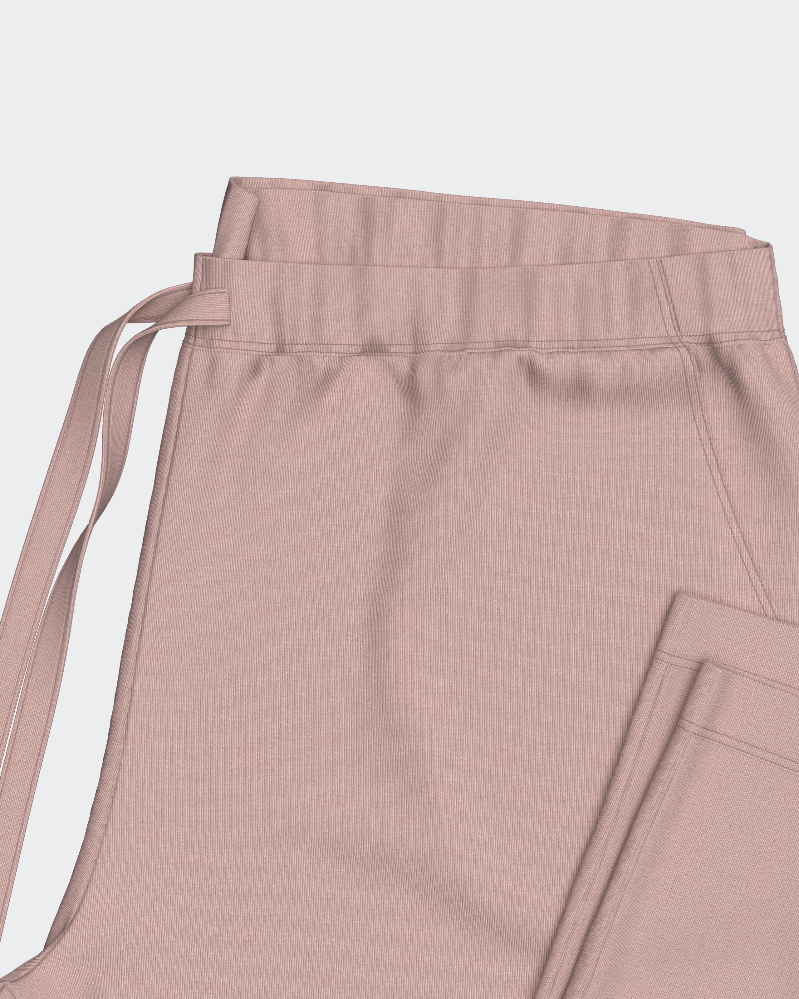Pijama de mujer largo liso con cordón en cintura - Impetus - Rosa Rosa-4