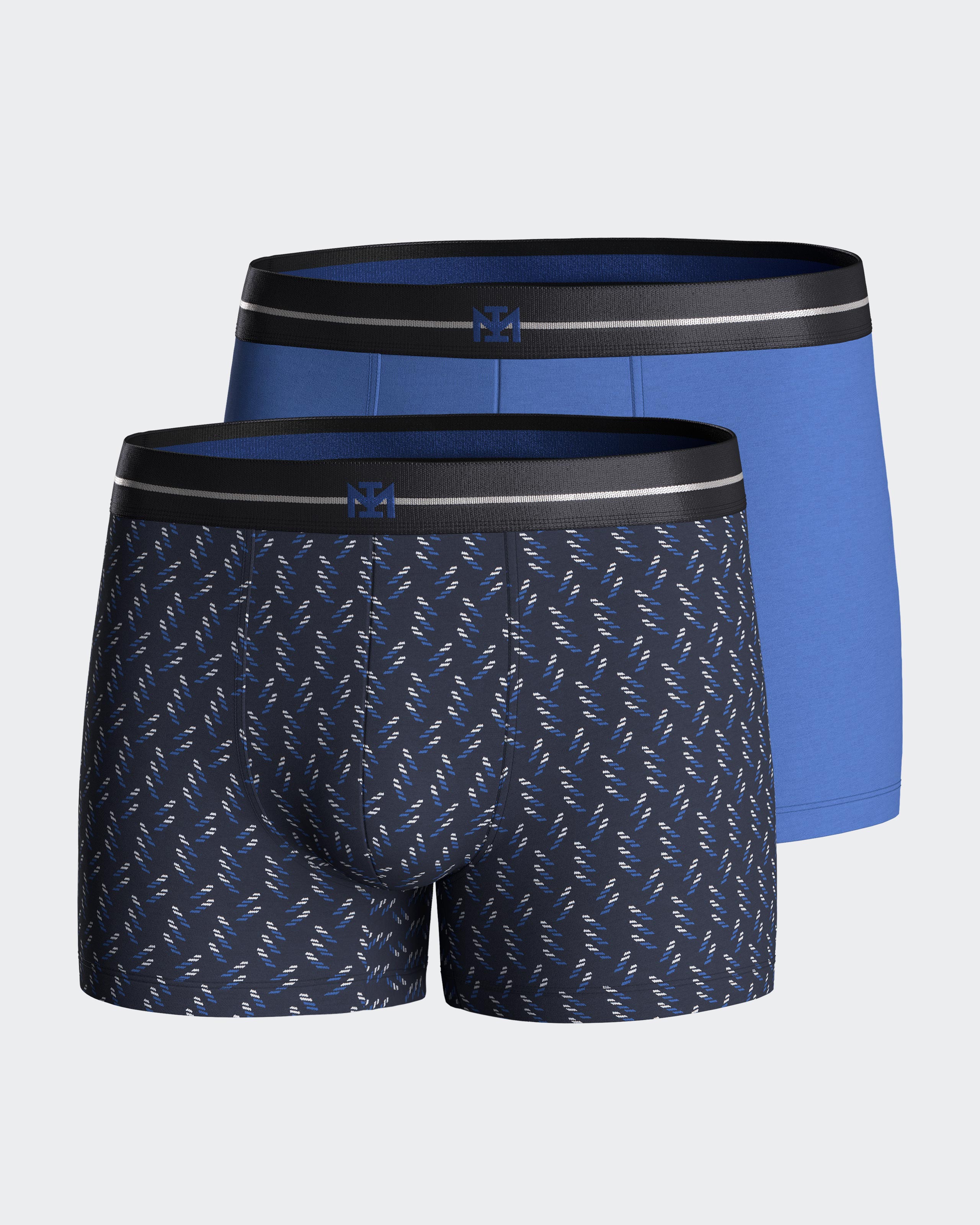 Pack de dos boxers de punto de hombre en vários colores - Impetus - Azul Azul-1