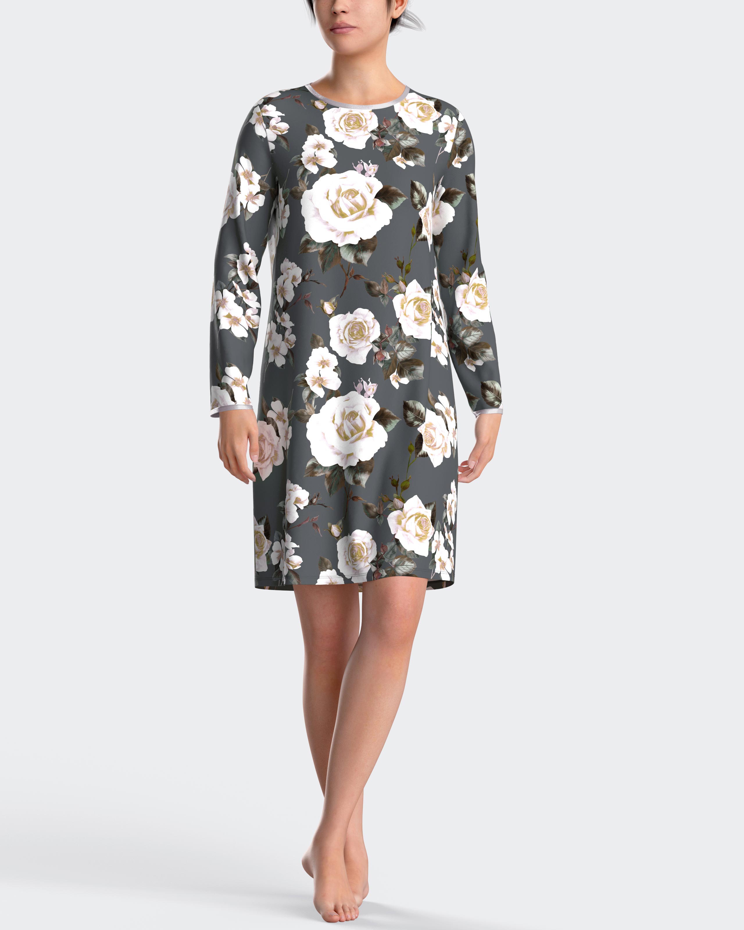 Camisón con estampado floral - Impetus - Gris Gris-1