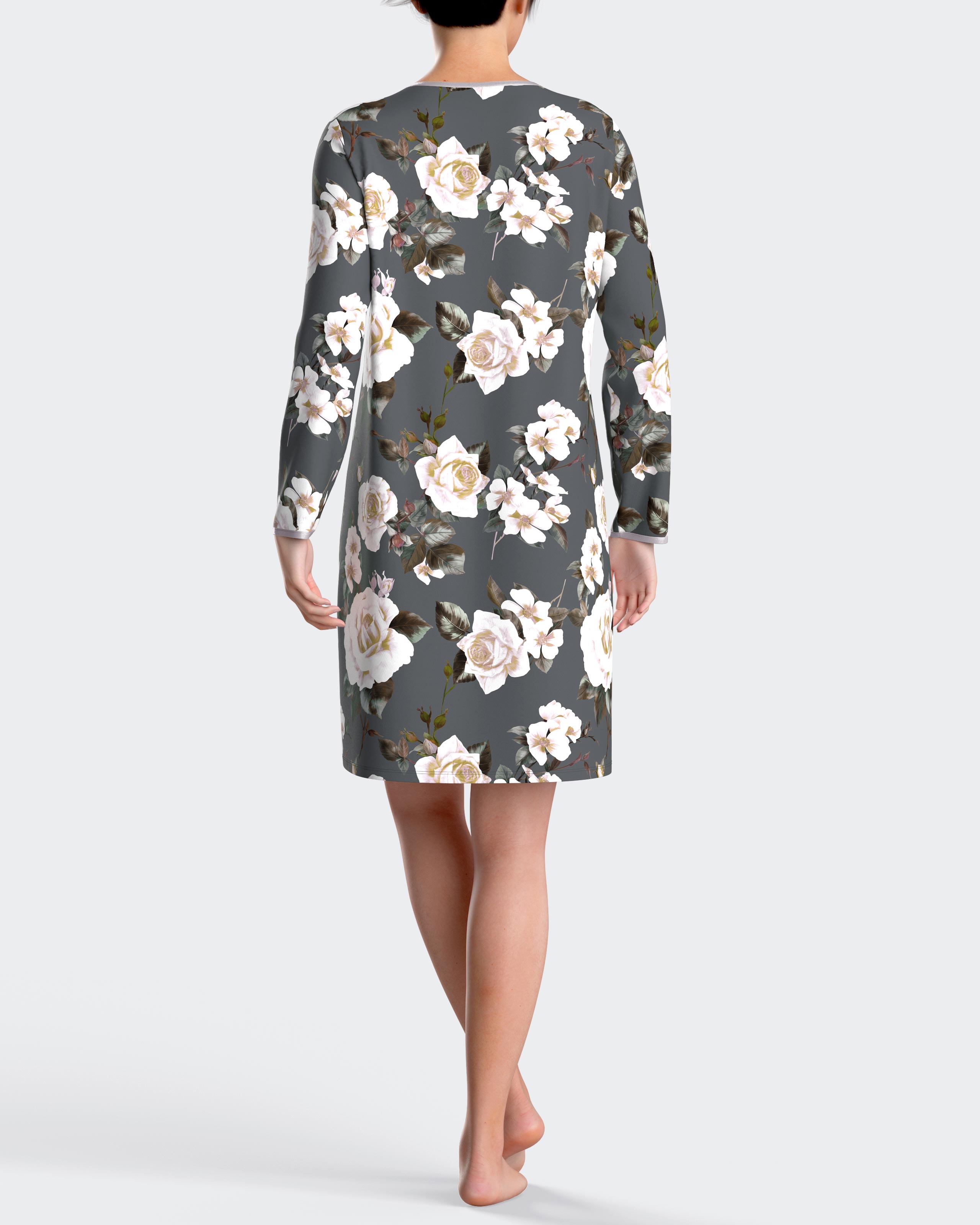 Camisón con estampado floral - Impetus - Gris Gris-2