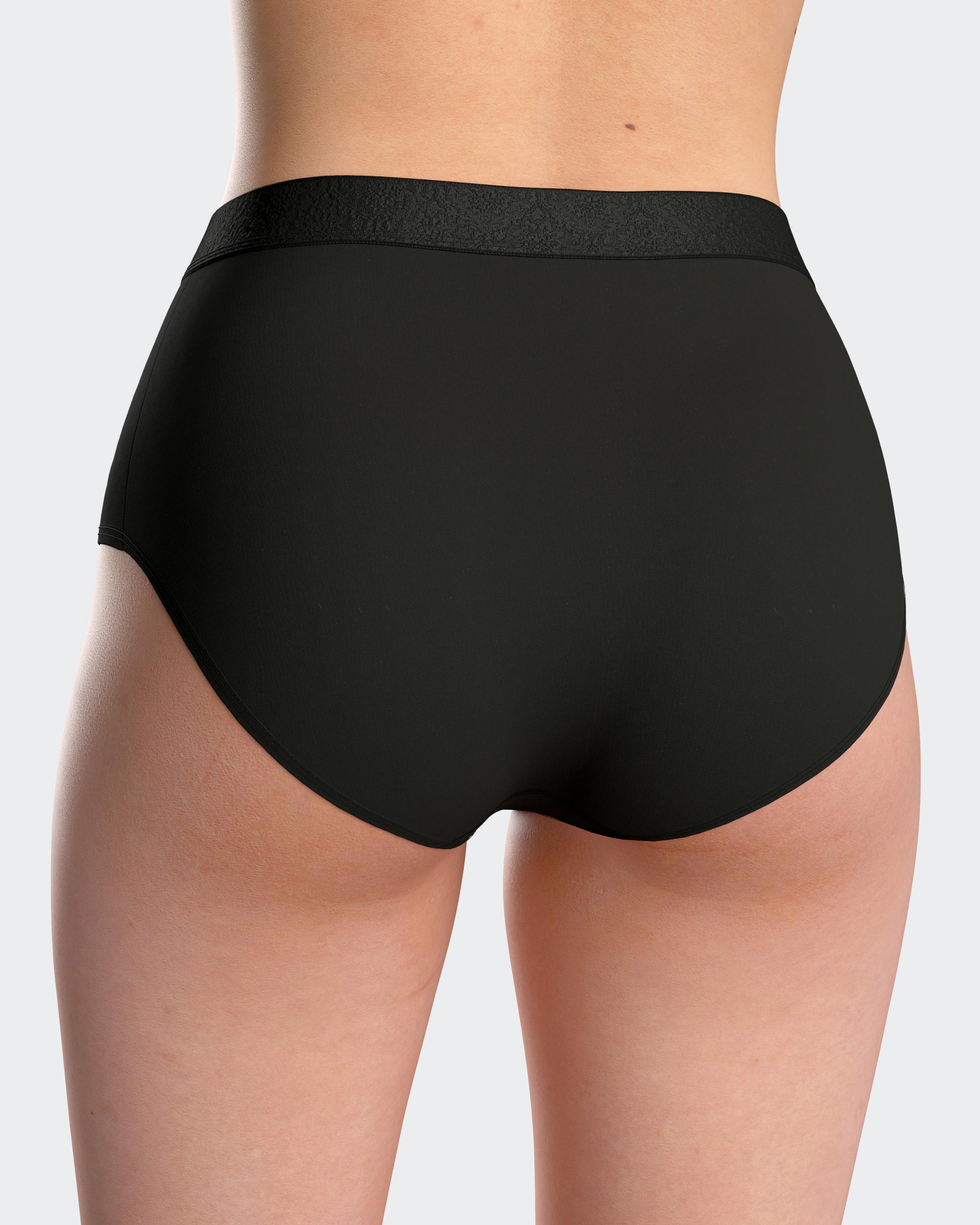 Braga alta lisa con cintura elástica - Impetus - Negro Negro-2