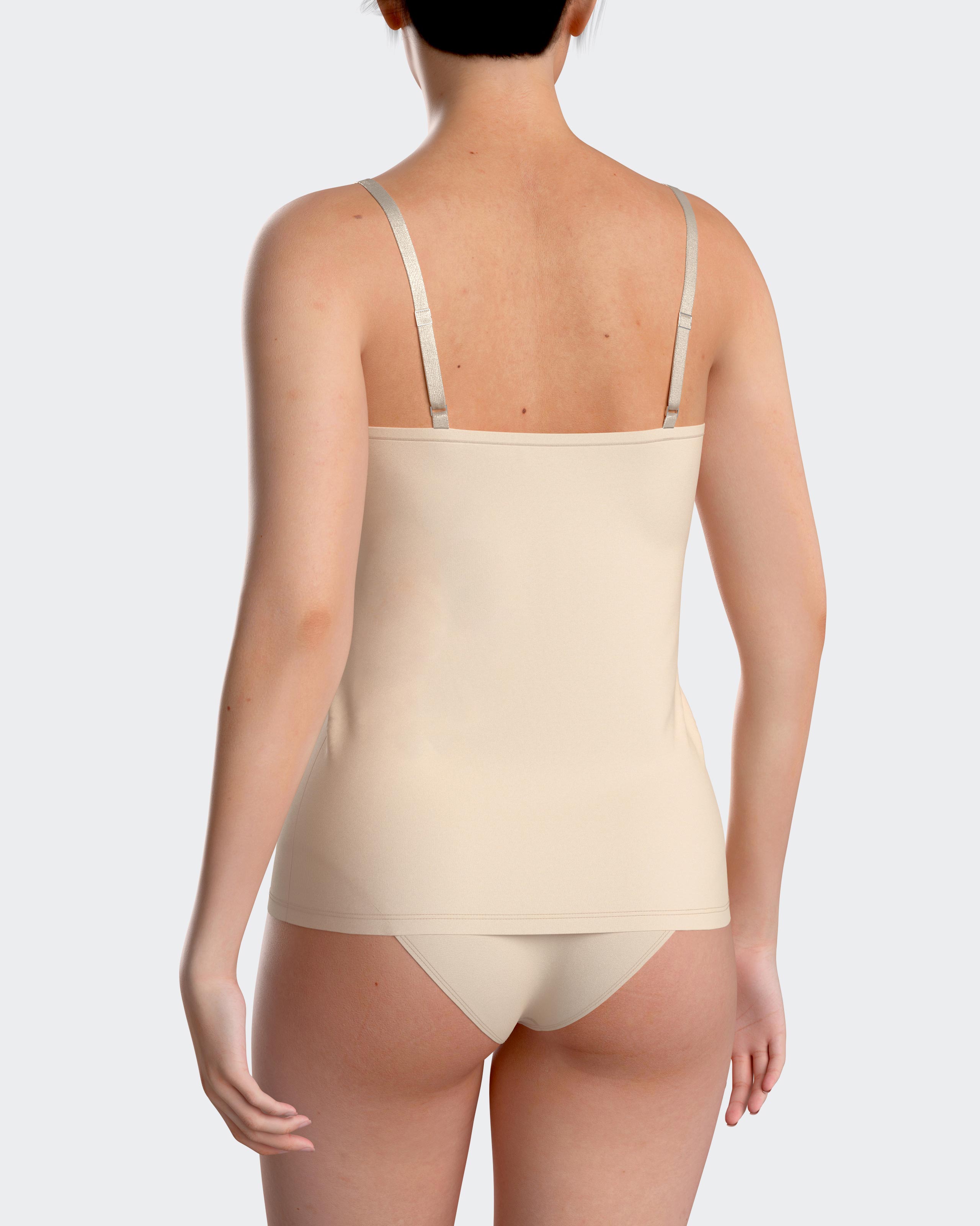 Camiseta interior de mujer de tirantes en modal - Impetus - Blanco Blanco-2
