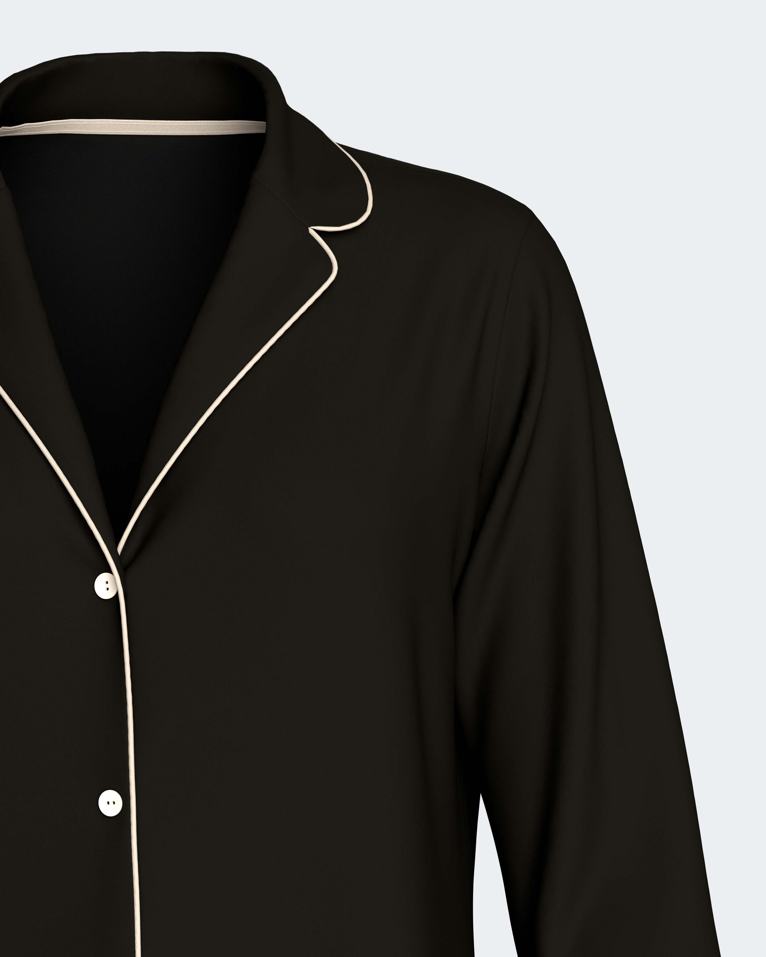 Pijama comprido de mujer en modal - Impetus - Negro Negro-4