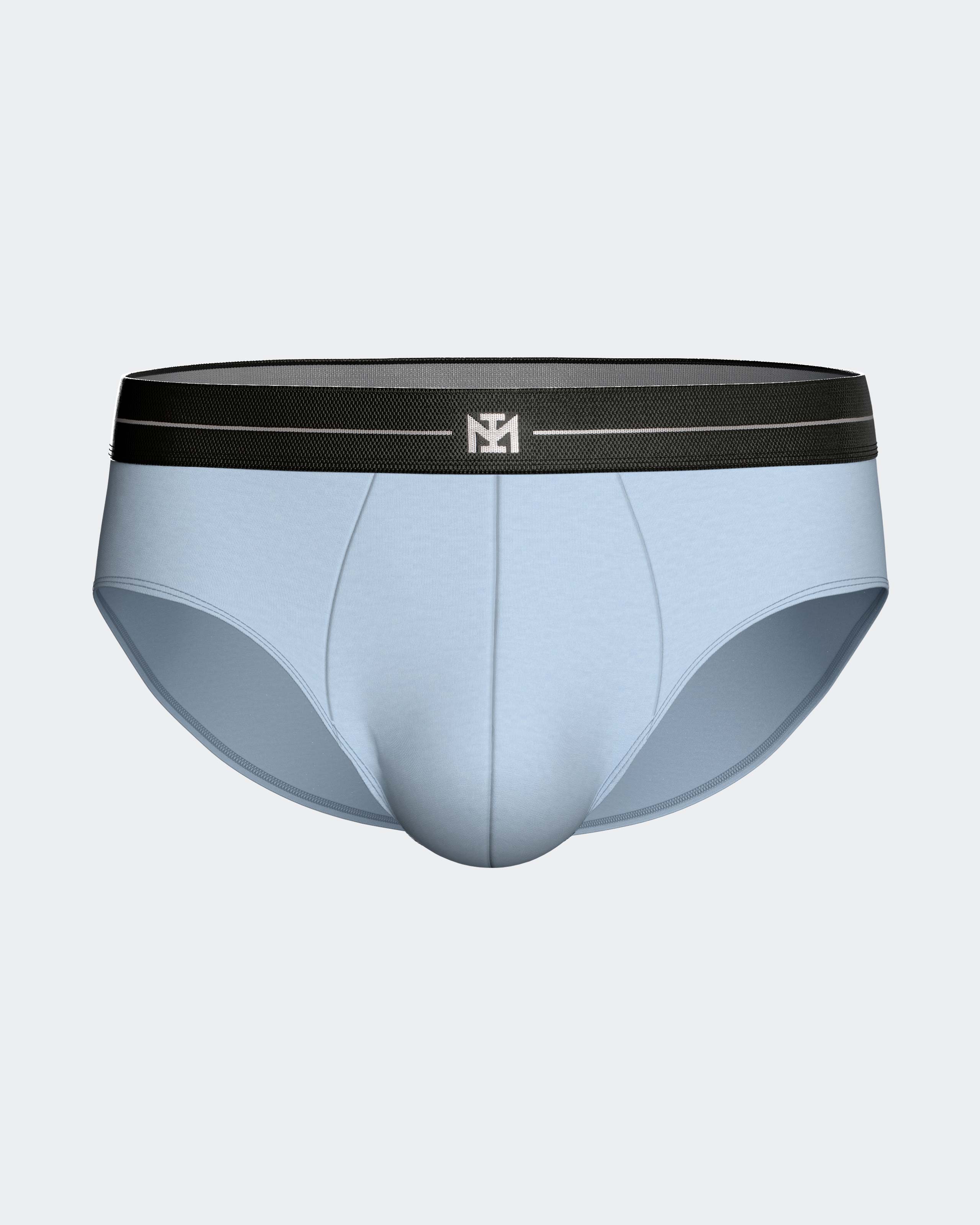 Imagen 0 de Slip de hombre en lyocell Azul claro