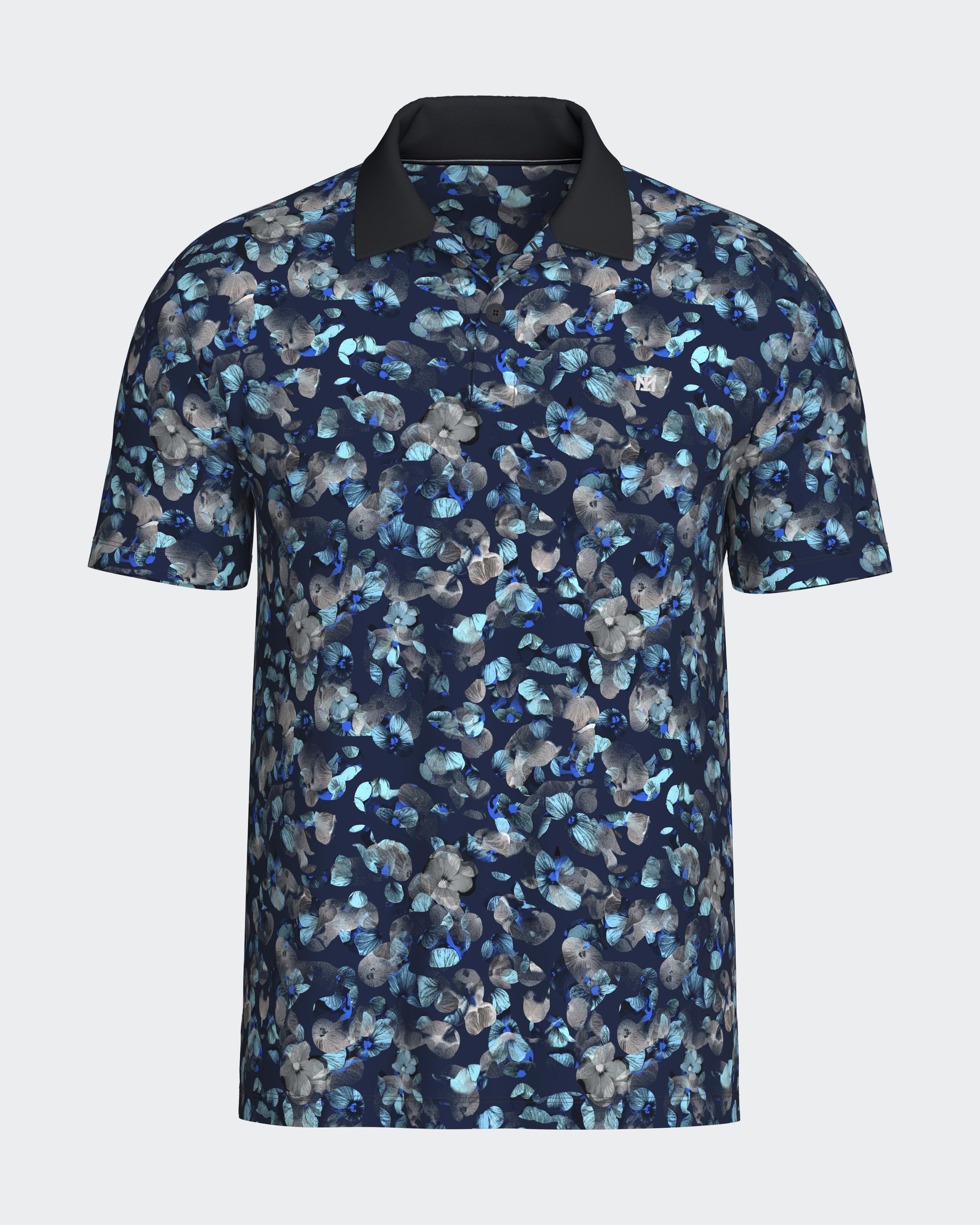 Imagen 1 de Polo estampado con flores Azul