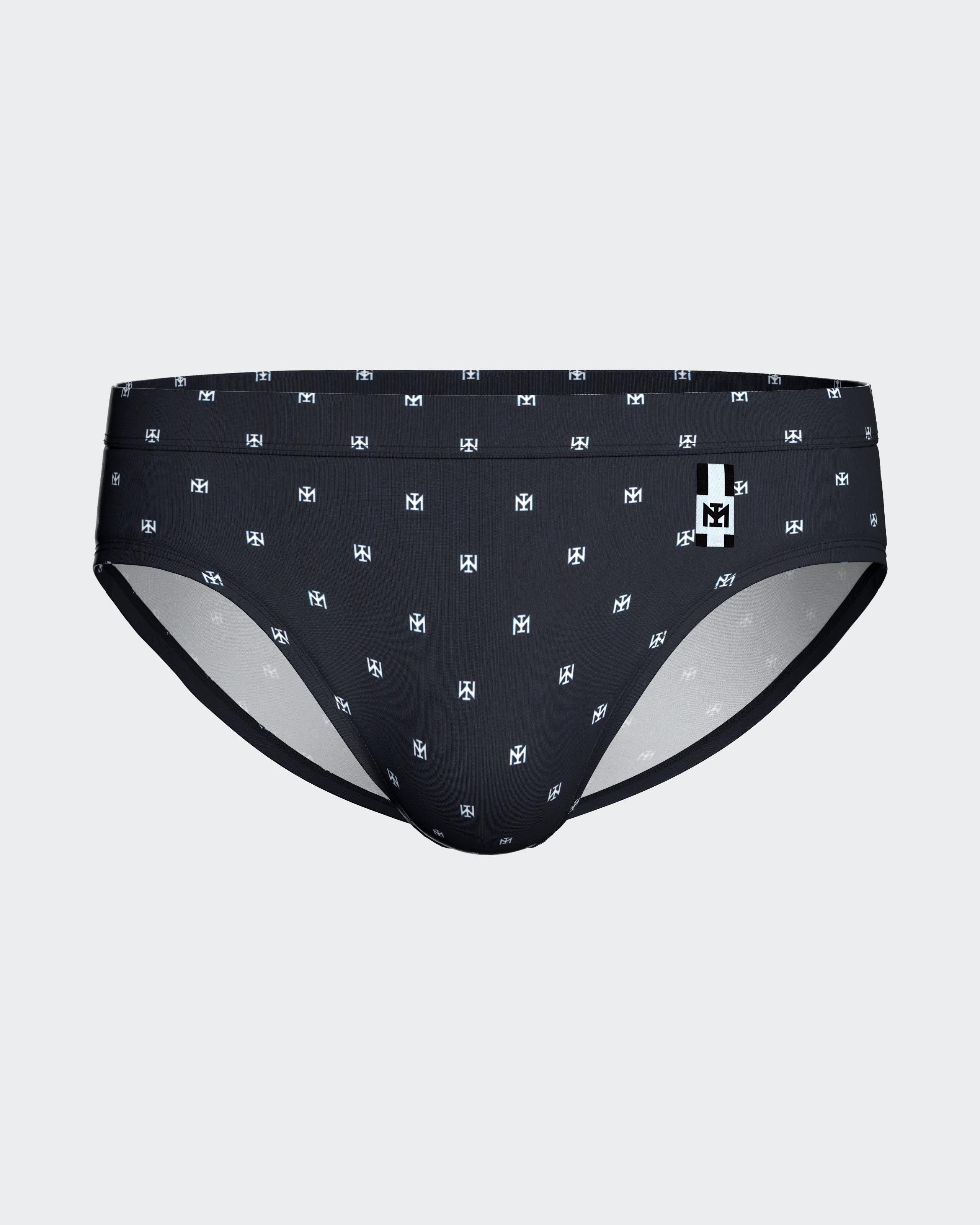 Imagen 1 de Slip de baño con micromotivo Azul marino
