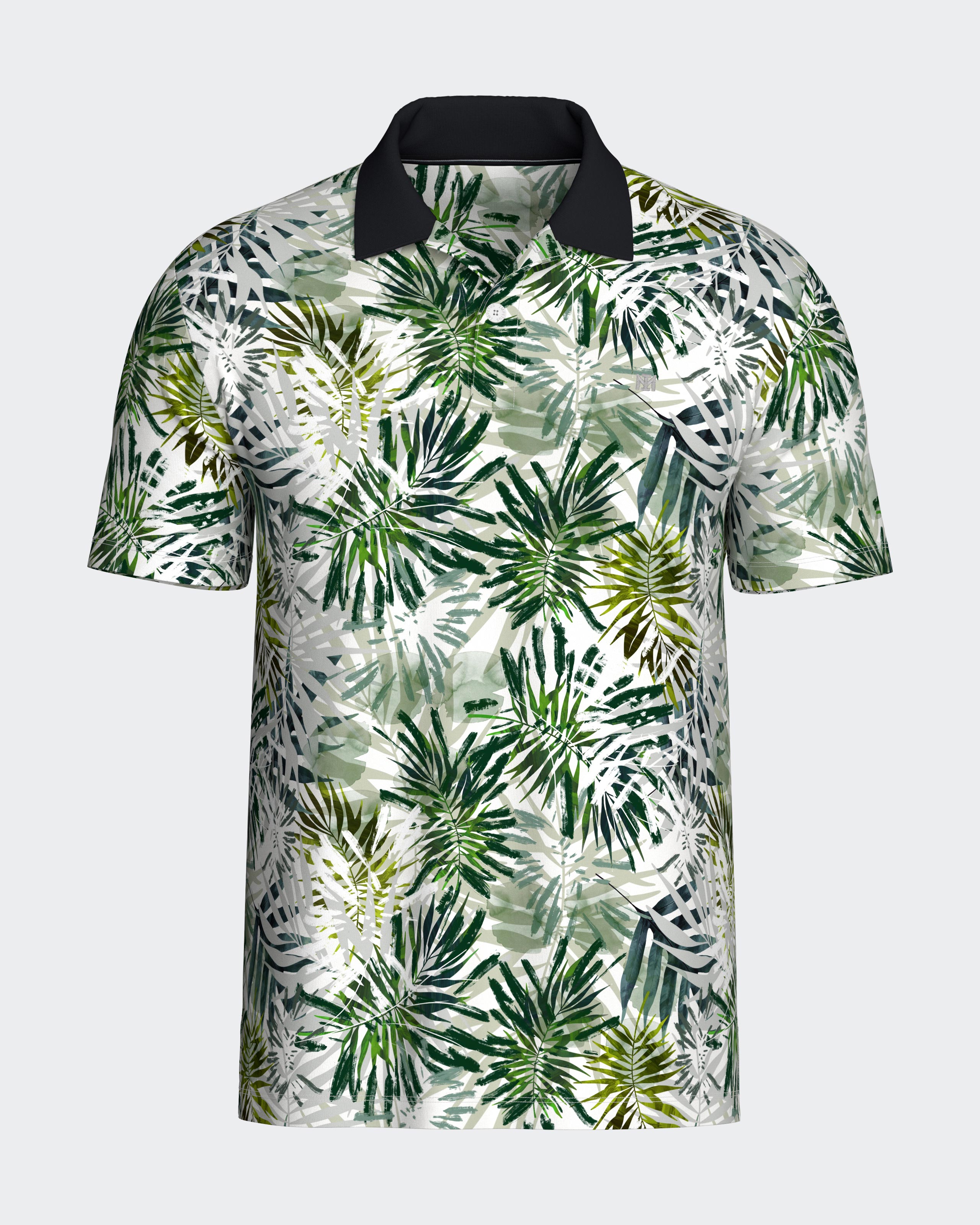 Imagen 1 de Polo estampado tropical Verde