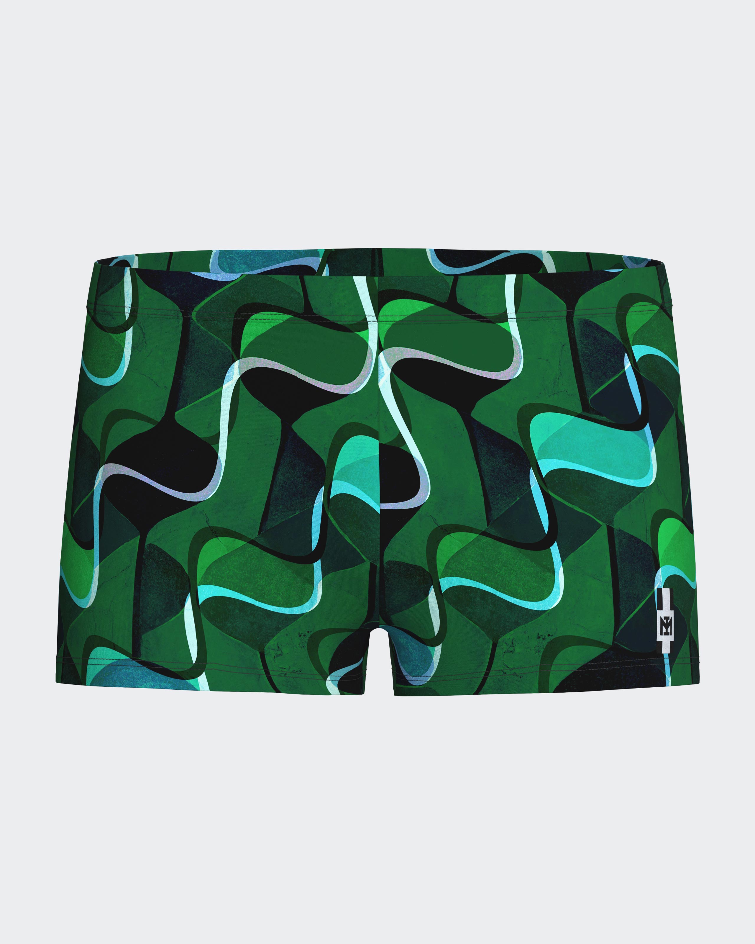 Imagen 0 de Boxer de baño estampado Verde