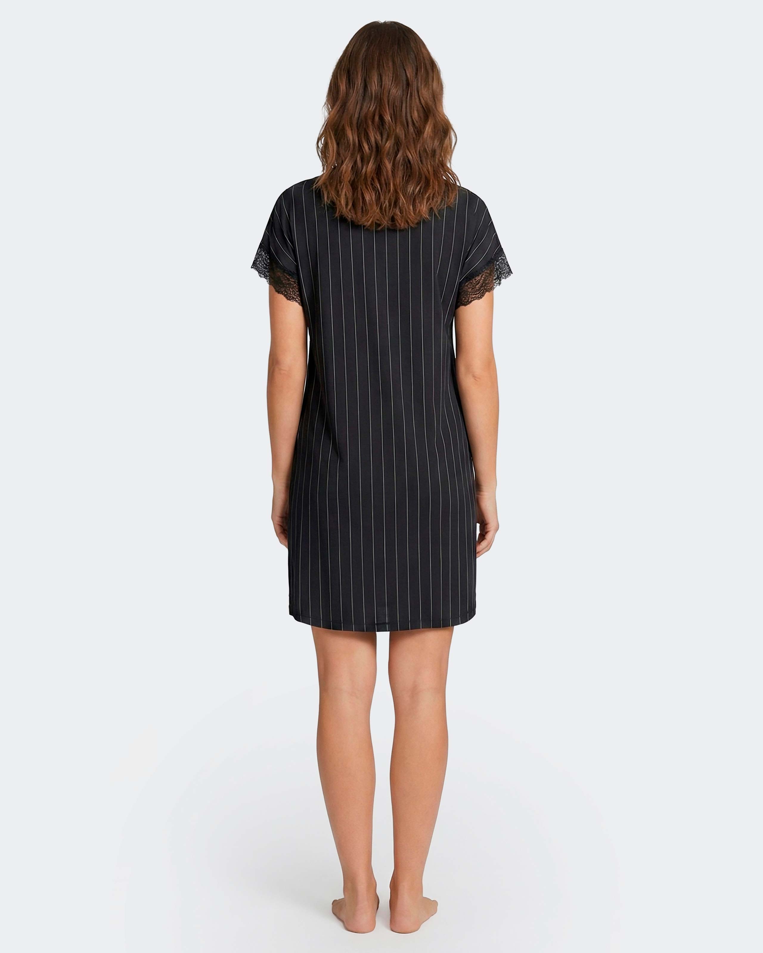 Camisón de mujer en algodón modal - Impetus - Azul marino Azul marino-3