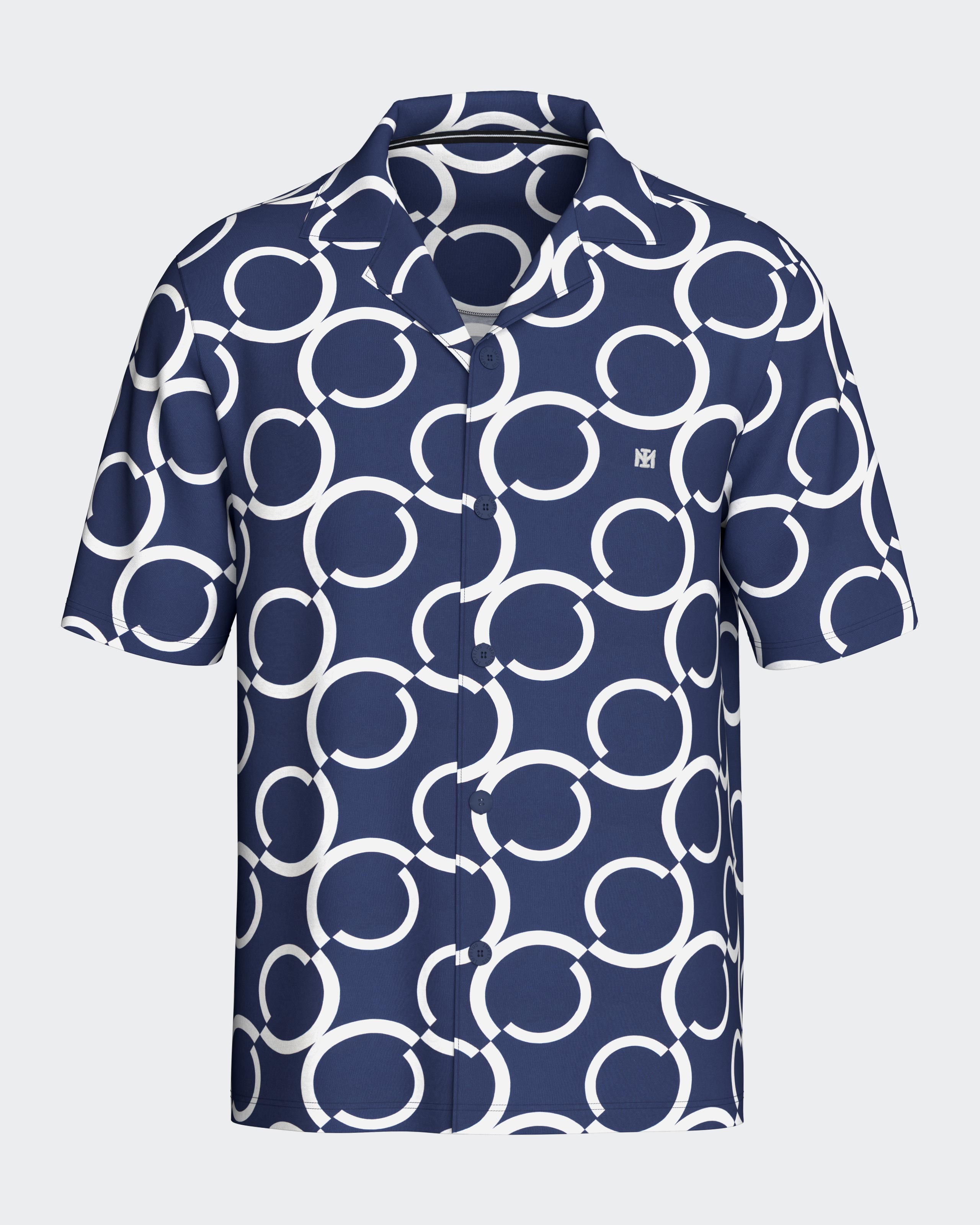 Imagen 0 de Camisa con estampado geométrico Azul