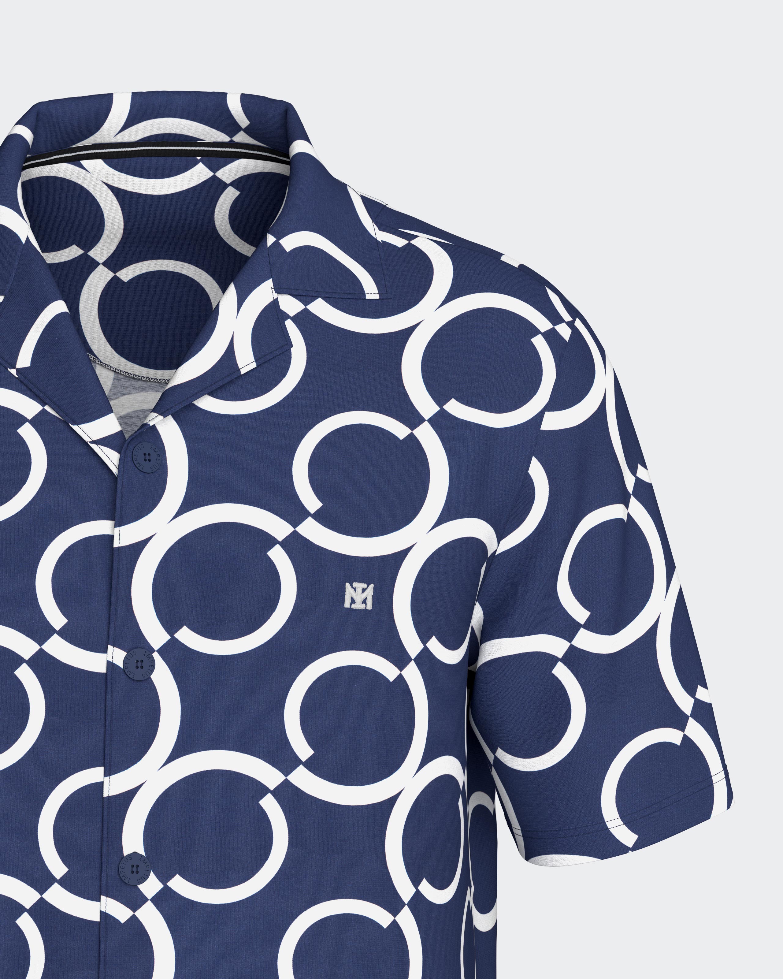 Imagen 4 de Camisa con estampado geométrico - Impetus - Azul Azul