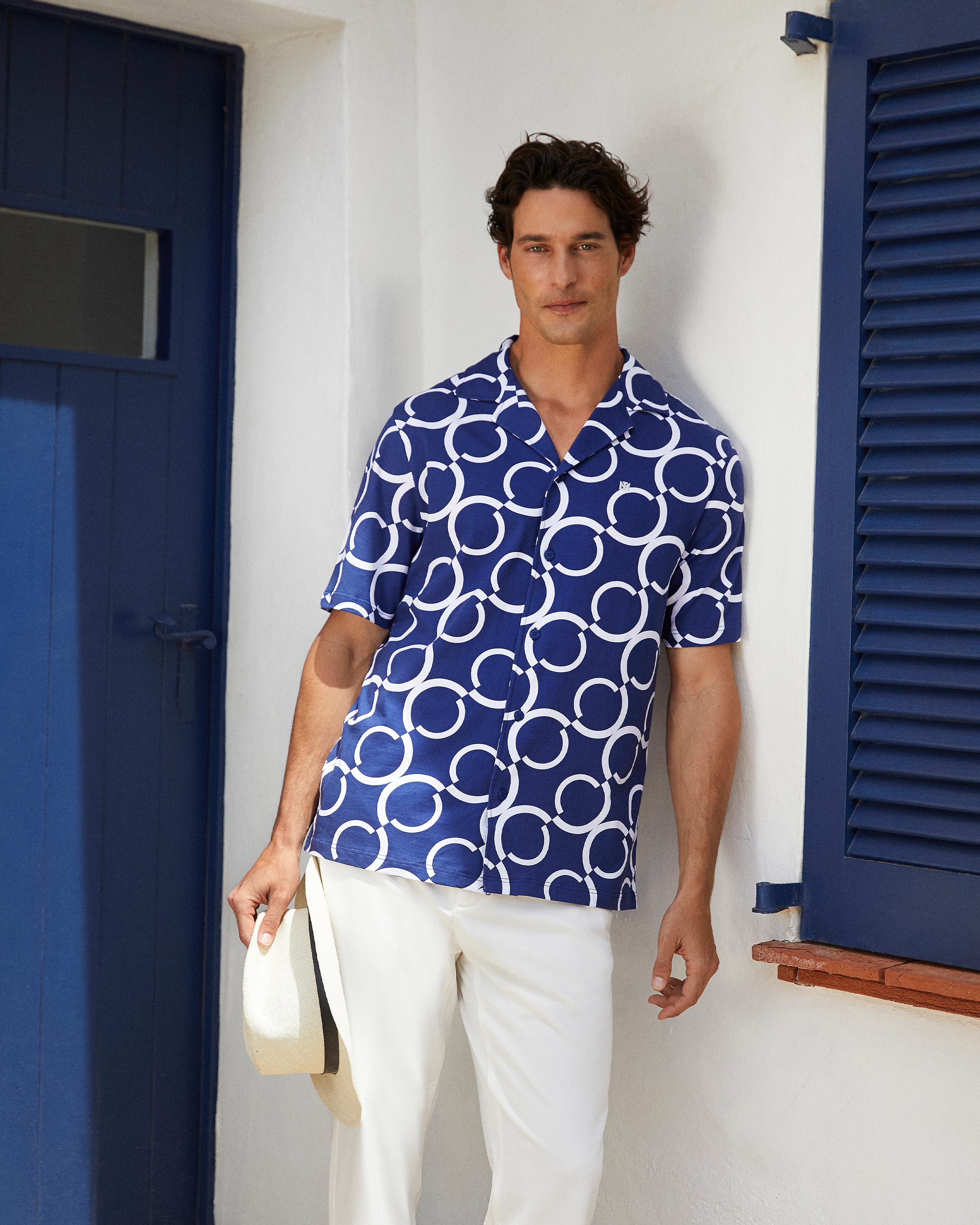 Imagen 2 de Camisa con estampado geométrico - Impetus - Azul Azul