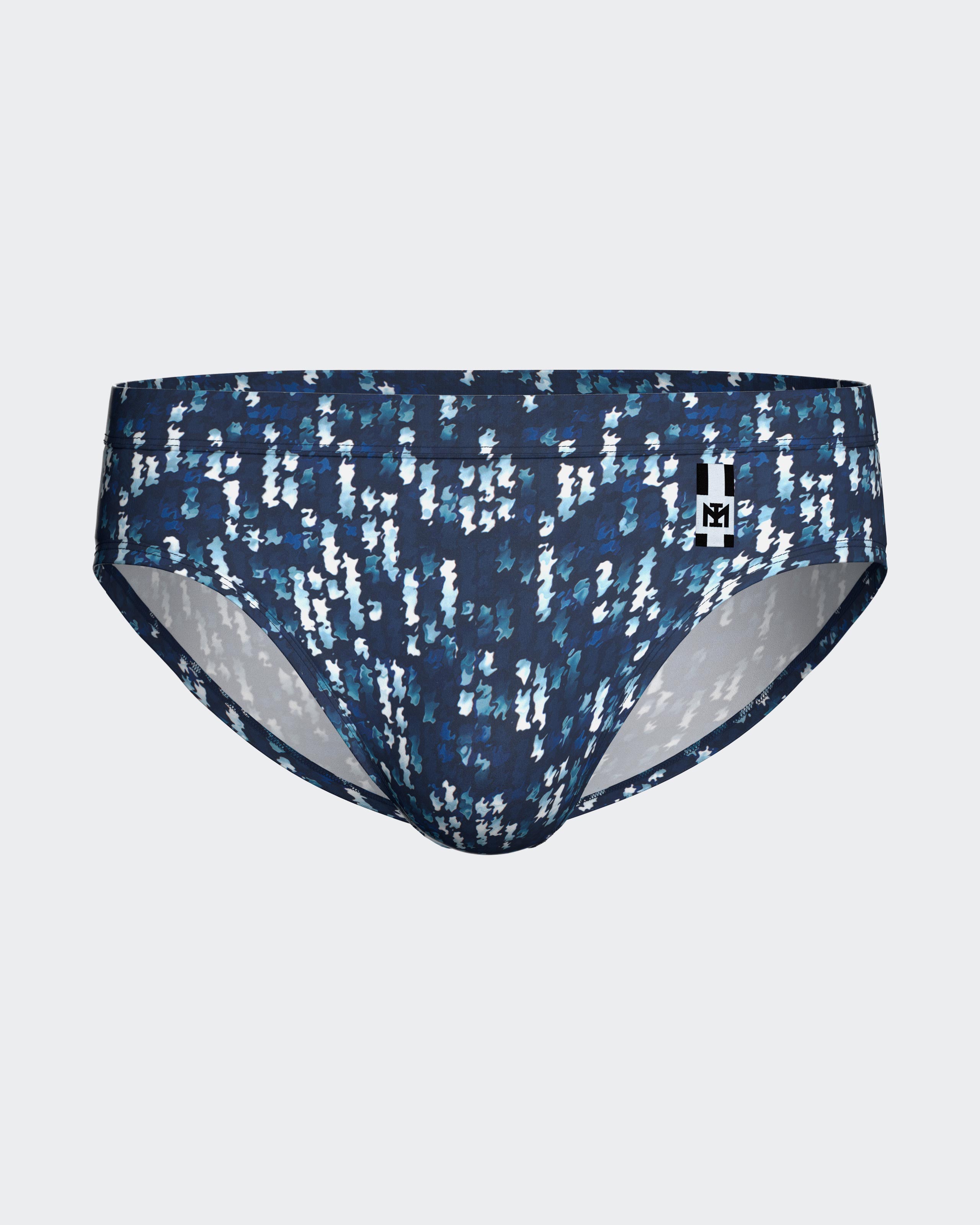 Imagen 1 de Slip de baño con micromotivo Azul