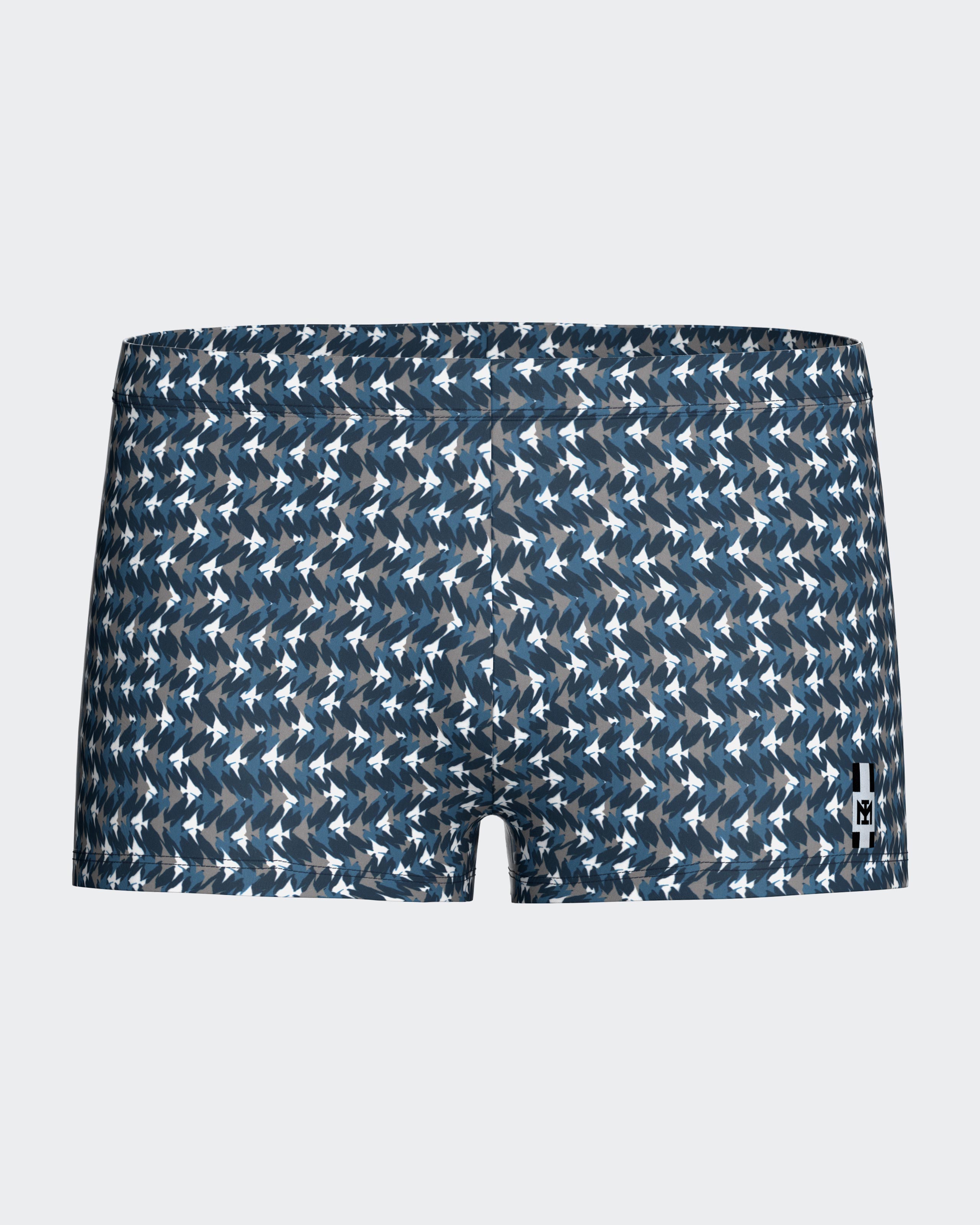 Imagen 0 de Boxer de baño con micromotivo Azul marino