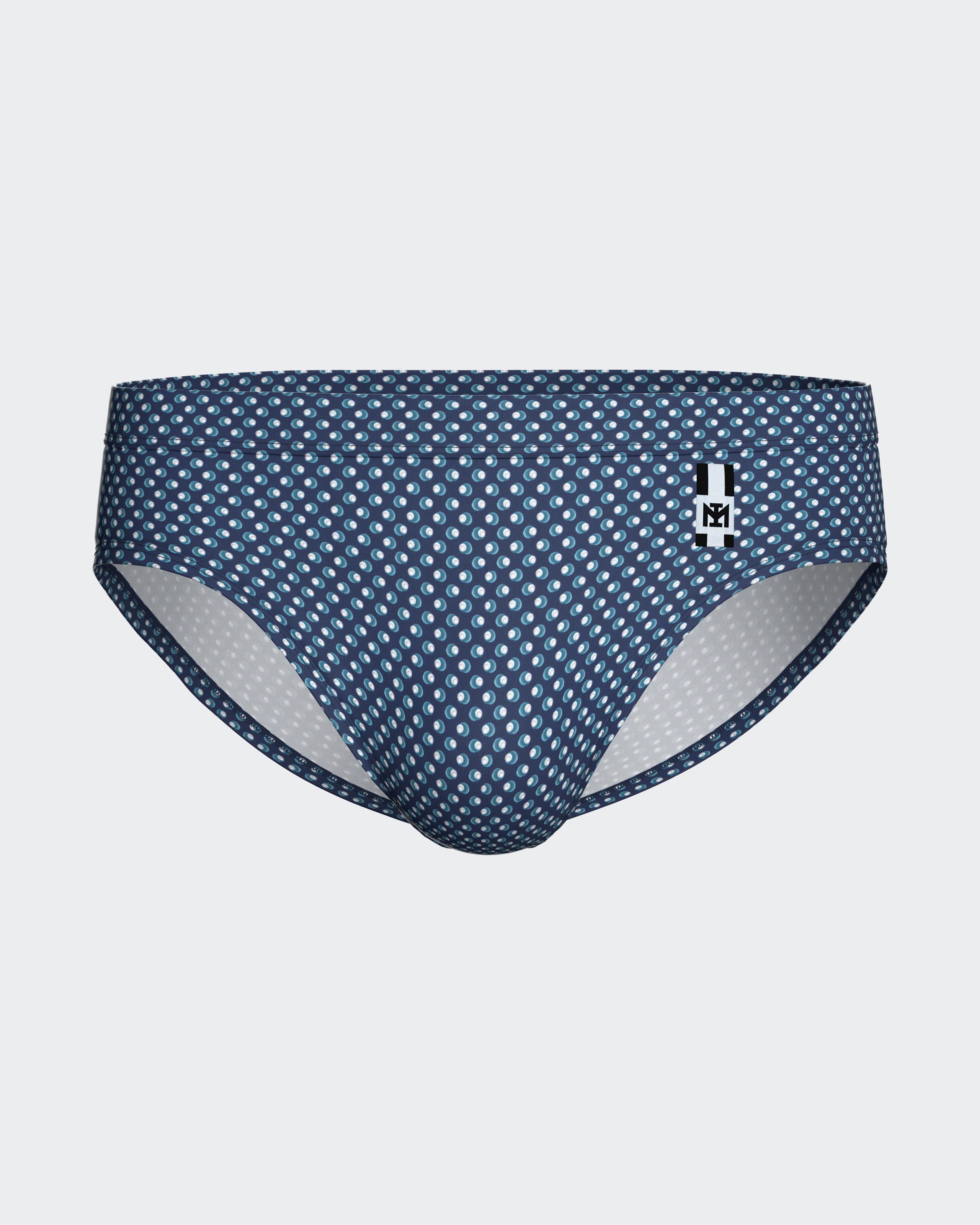 Slip de baño con micromotivo - Impetus - Azul Azul-1