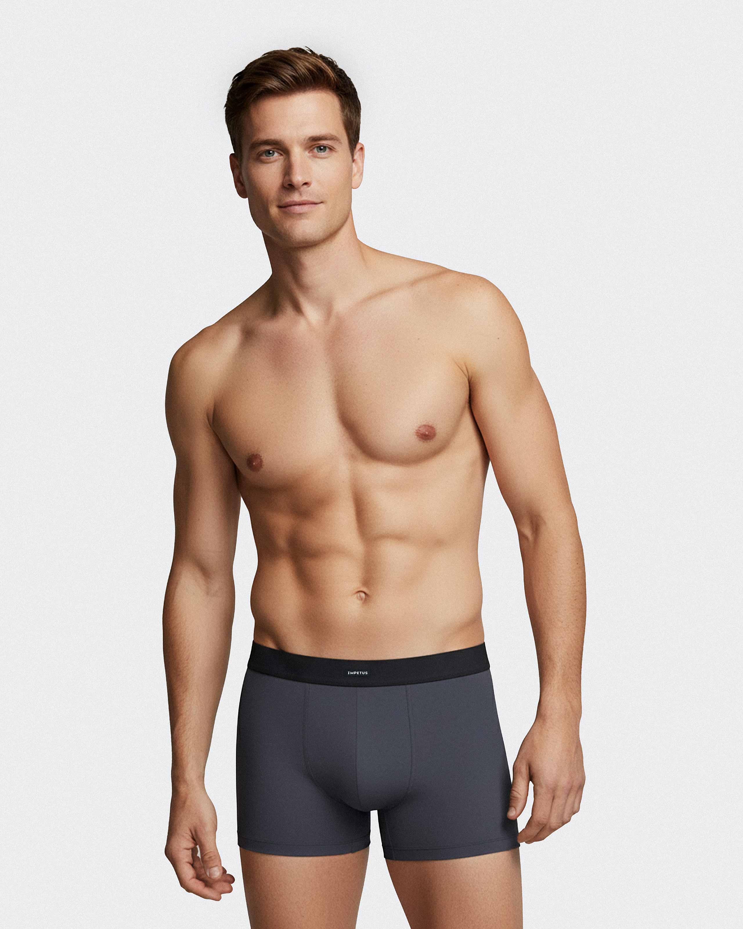Pack de 2 boxers de hombre en algodón modal - Impetus - Gris Gris-2