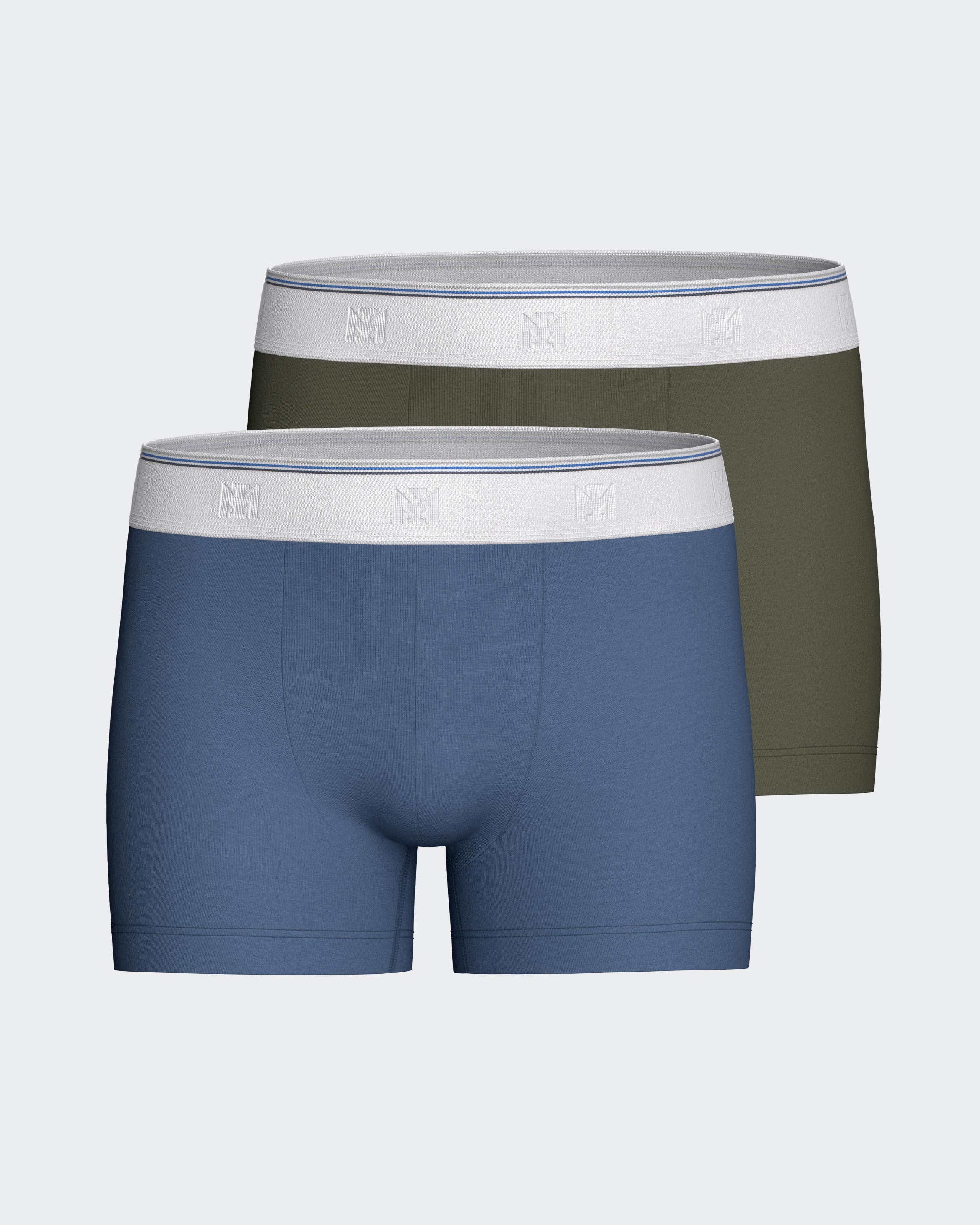 Imagen 0 de Pack de 2 boxers de niño en algodón Azul / Verde