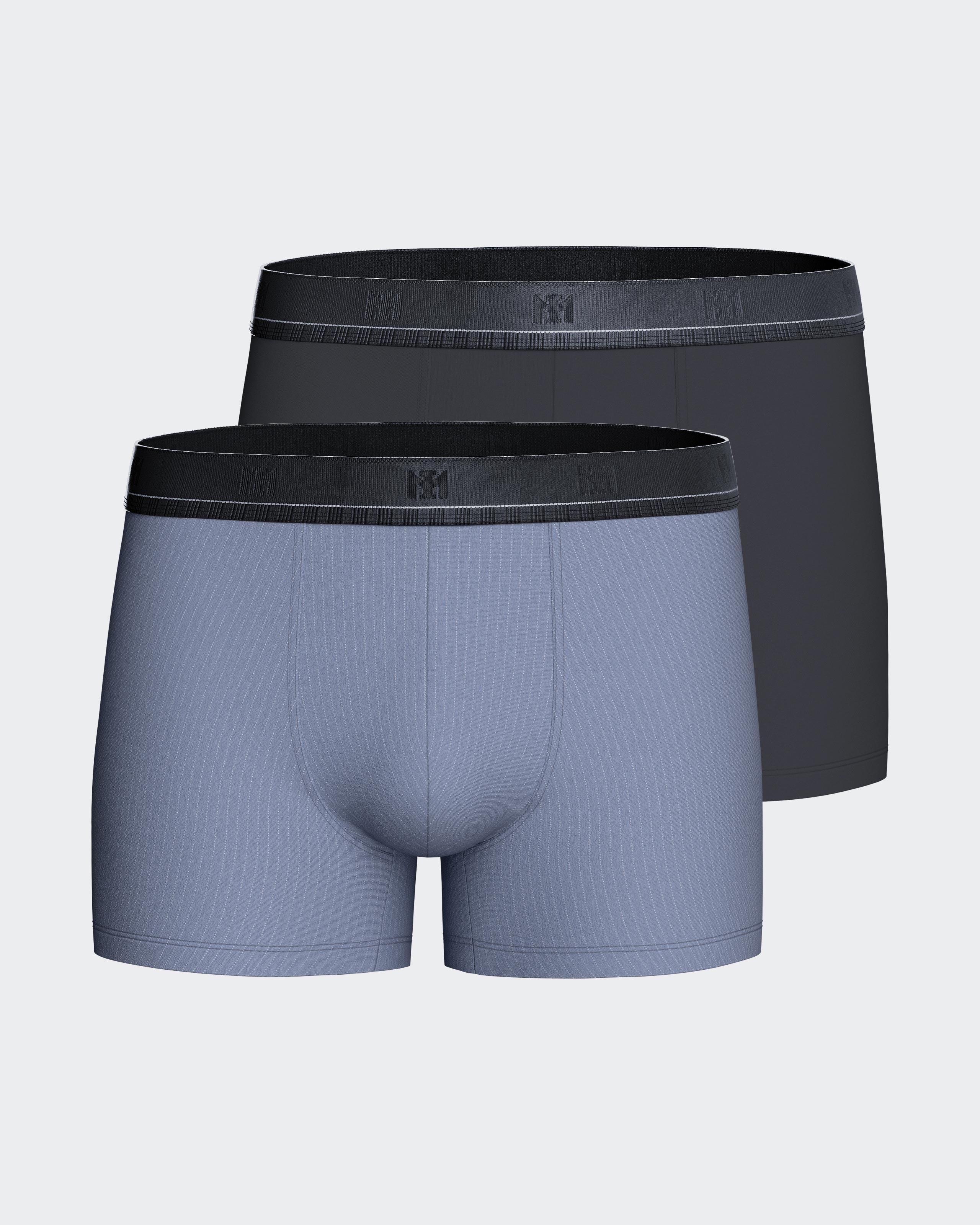 Imagen 0 de Pack de 2 boxers de hombre en algodón modal Azul claro / Azul marino