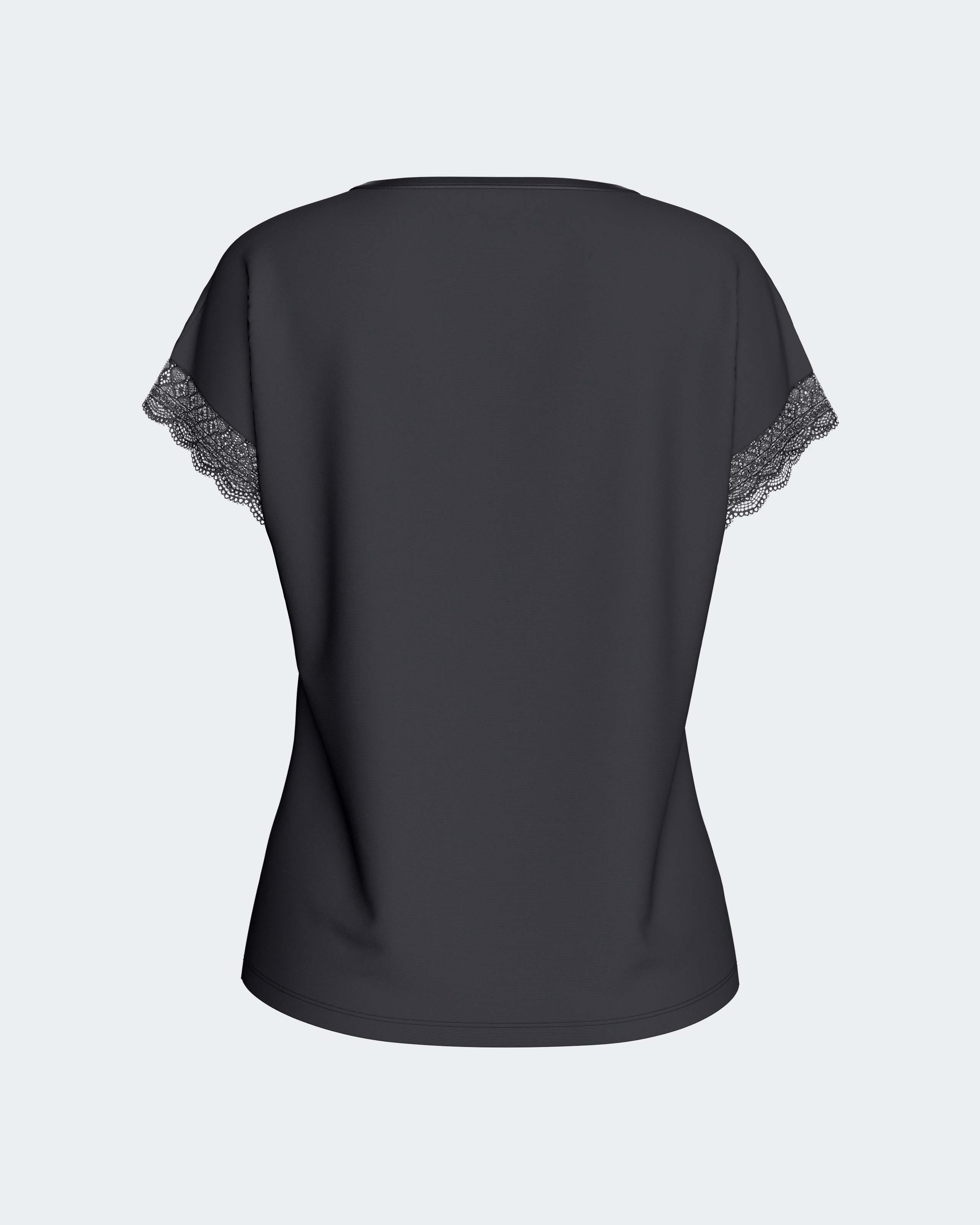 Pijama curto de mujer en algodón modal - Impetus - Azul marino Azul marino-5