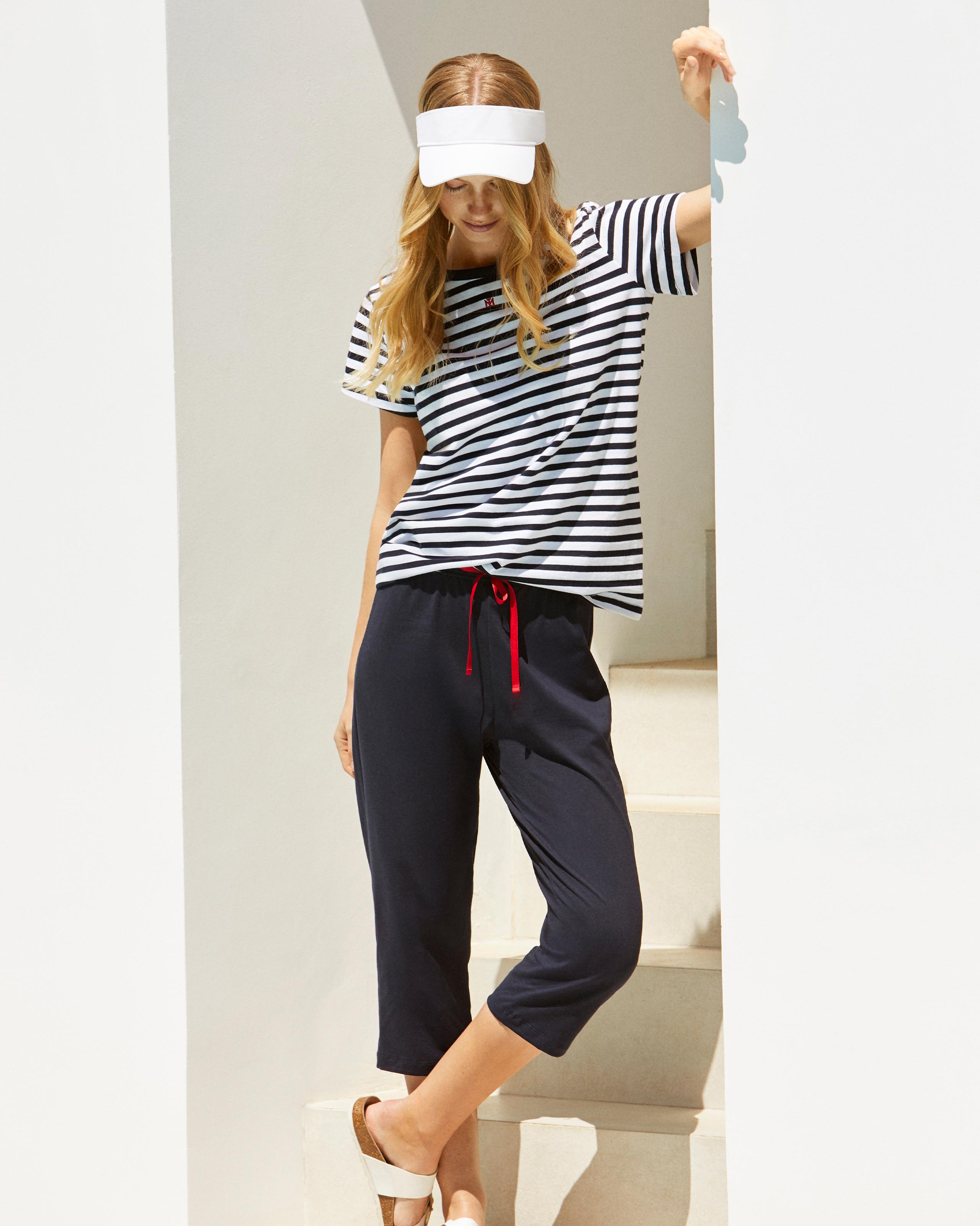 Pijama corto de mujer en modal - Impetus - Azul marino Azul marino-1