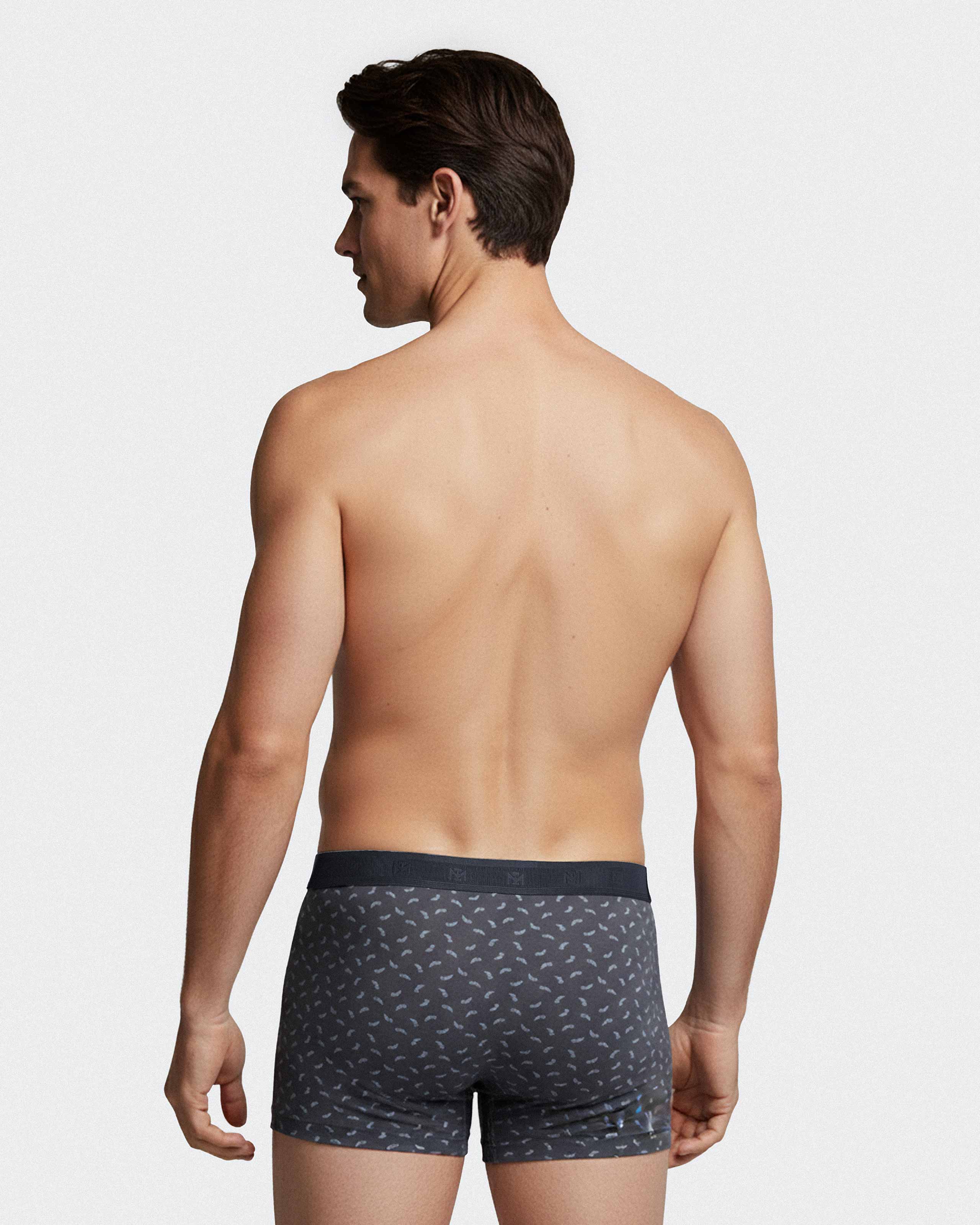 Boxer estampado de hombre en lyocell - Impetus - Gris Gris-5