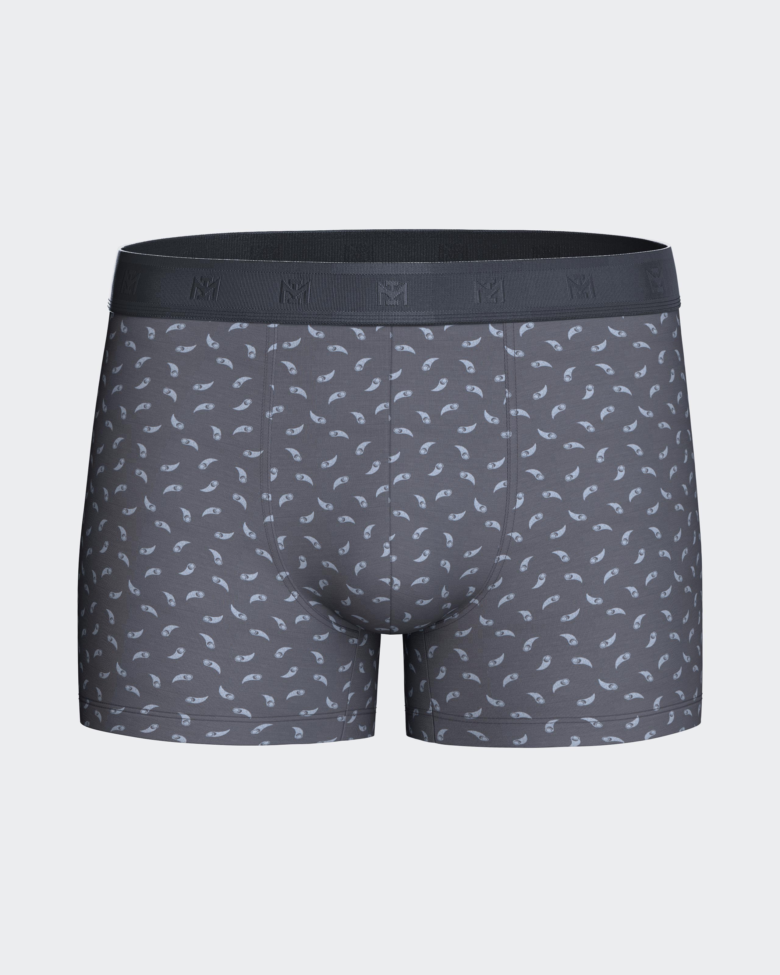 Boxer estampado de hombre en lyocell - Impetus - Gris Gris-4