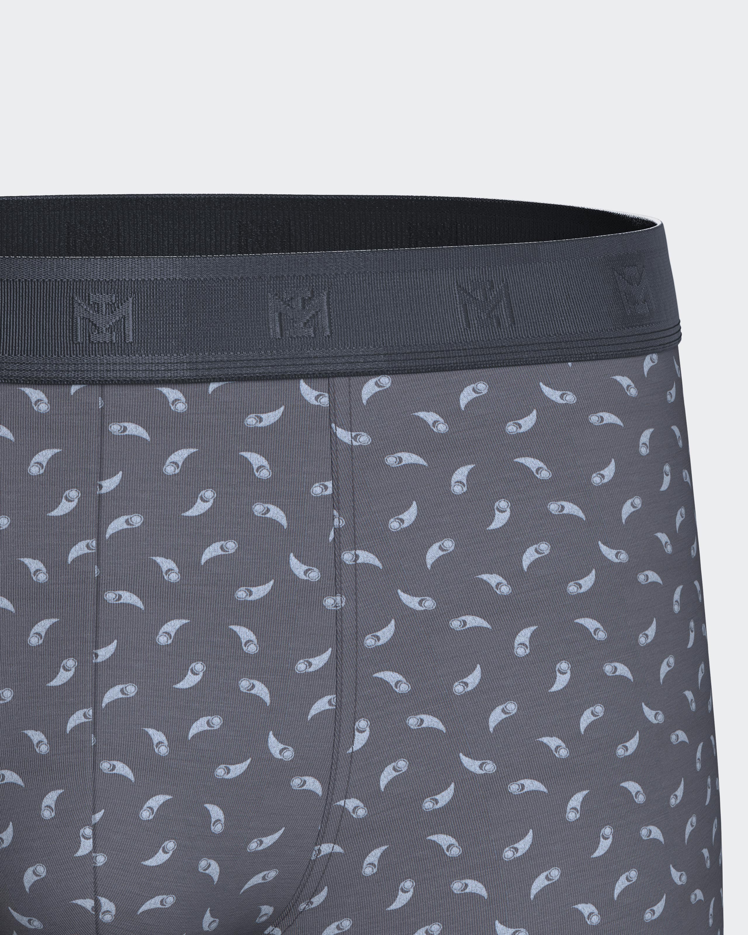 Boxer estampado de hombre en lyocell - Impetus - Gris Gris-2