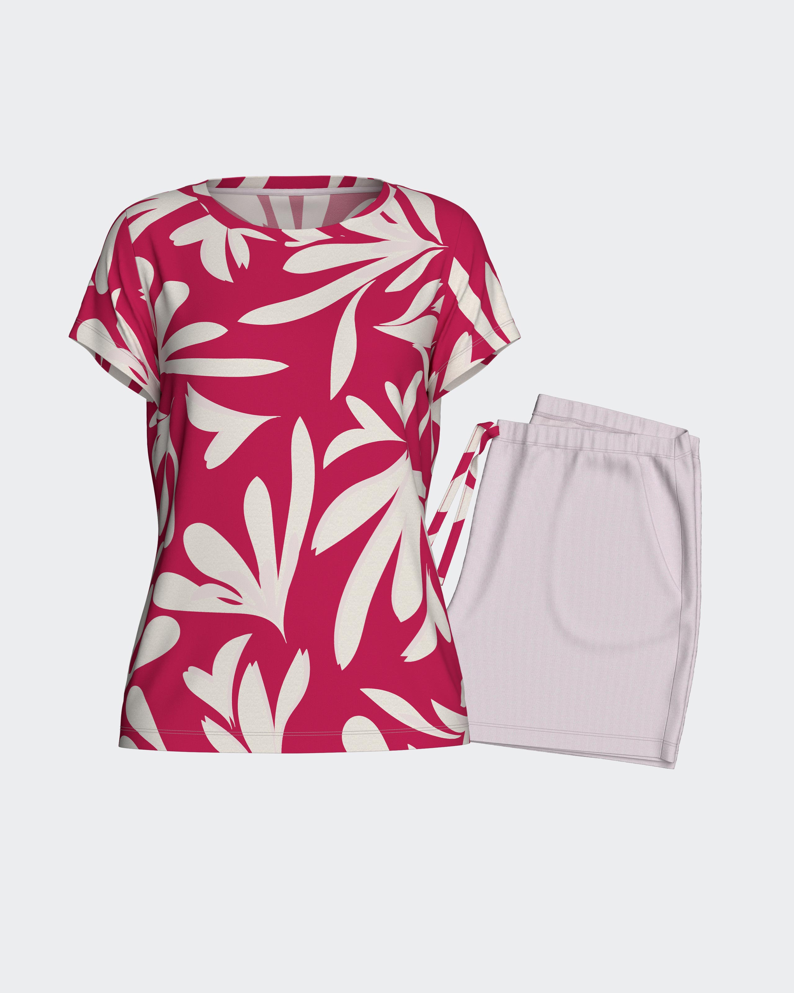 Conjunto de loungewear corto en algodón modal - Impetus - Gris Gris-1