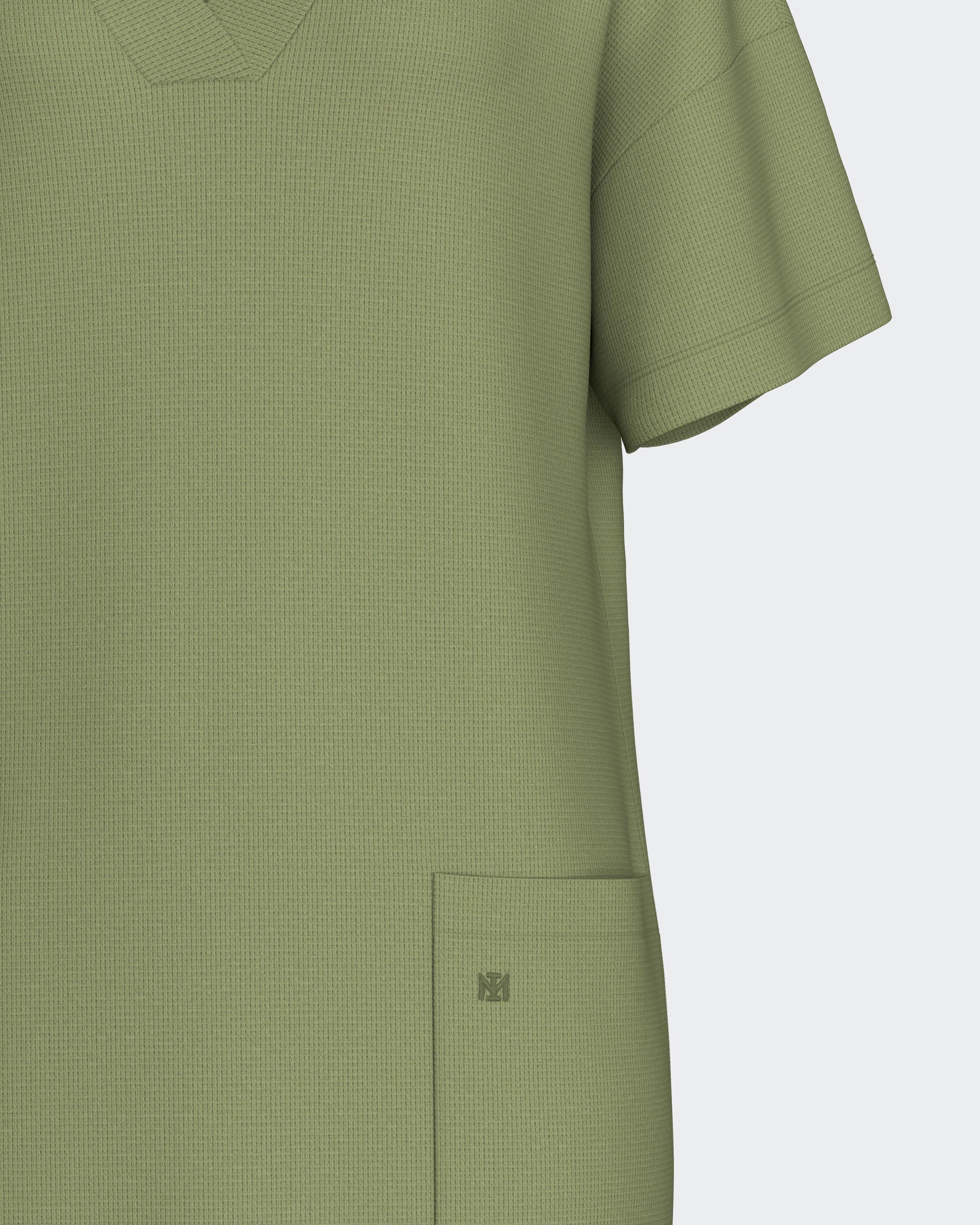 Conjunto de loungewear corto en algodón modal - Impetus - Verde Verde-5