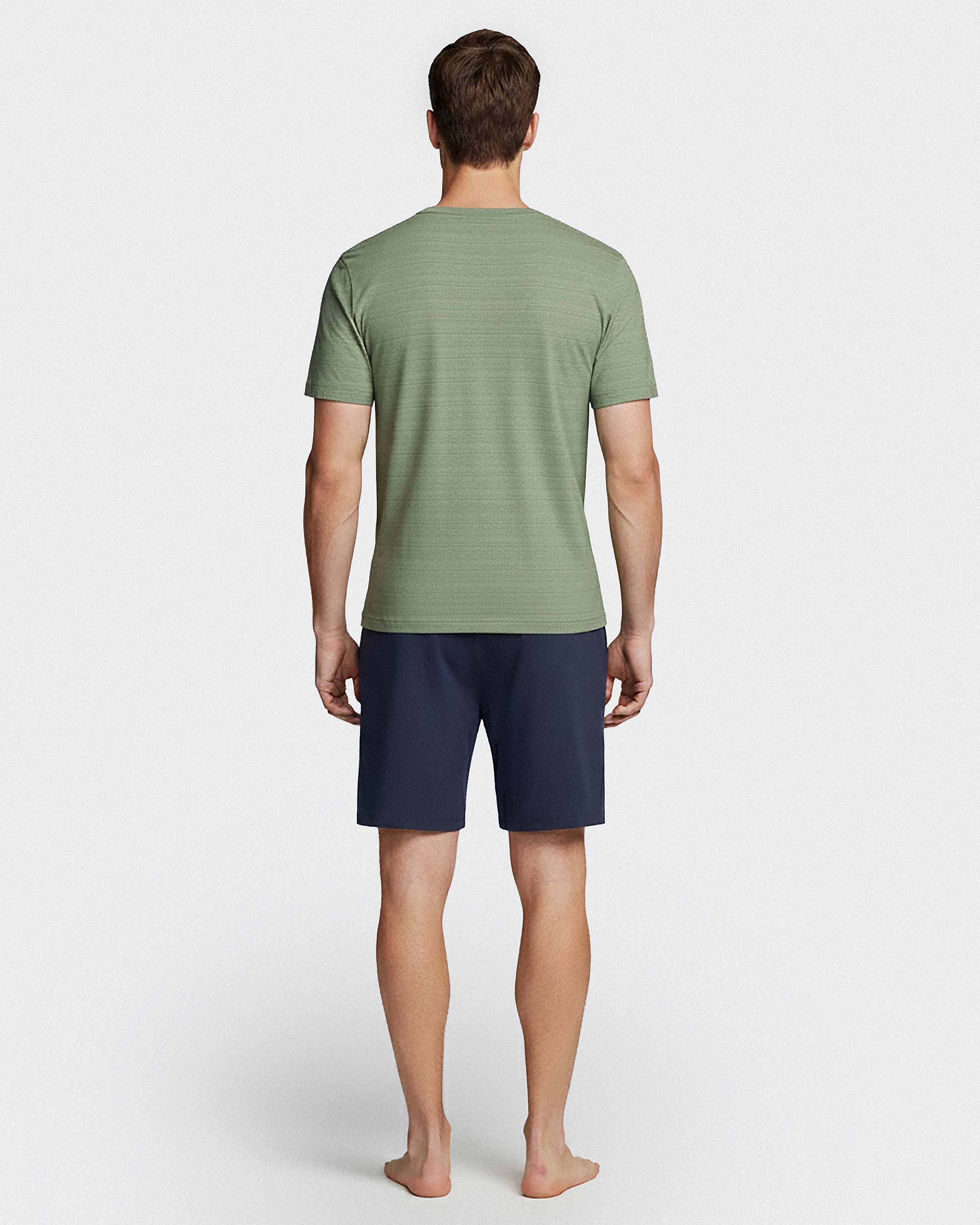 Pijama corto de hombre en algodón modal - Impetus - Verde Verde-2