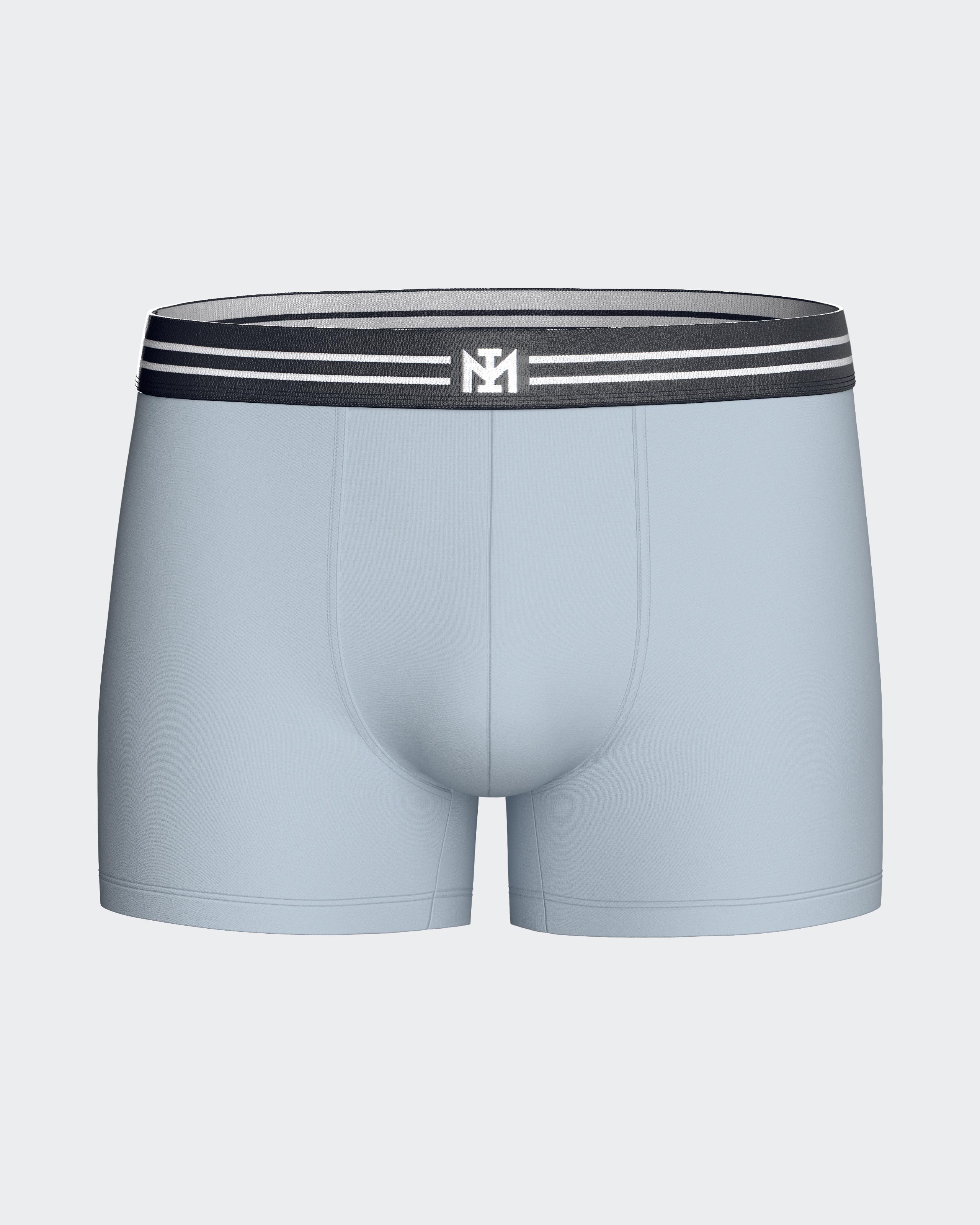 Tripack de boxers de hombre de algodón. - Impetus - Azul Azul-2