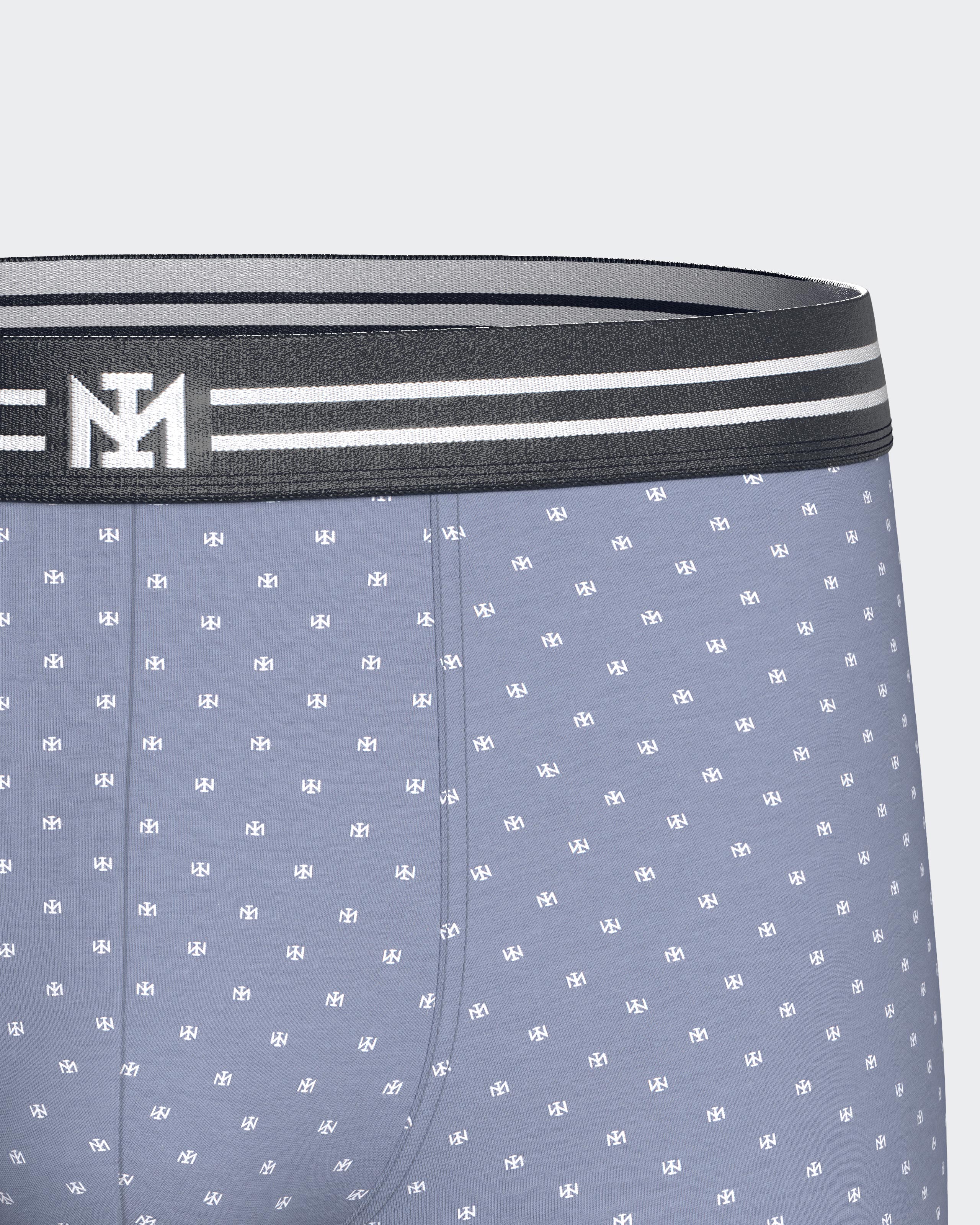 Tripack de boxers de hombre de algodón. - Impetus - Azul Azul-4