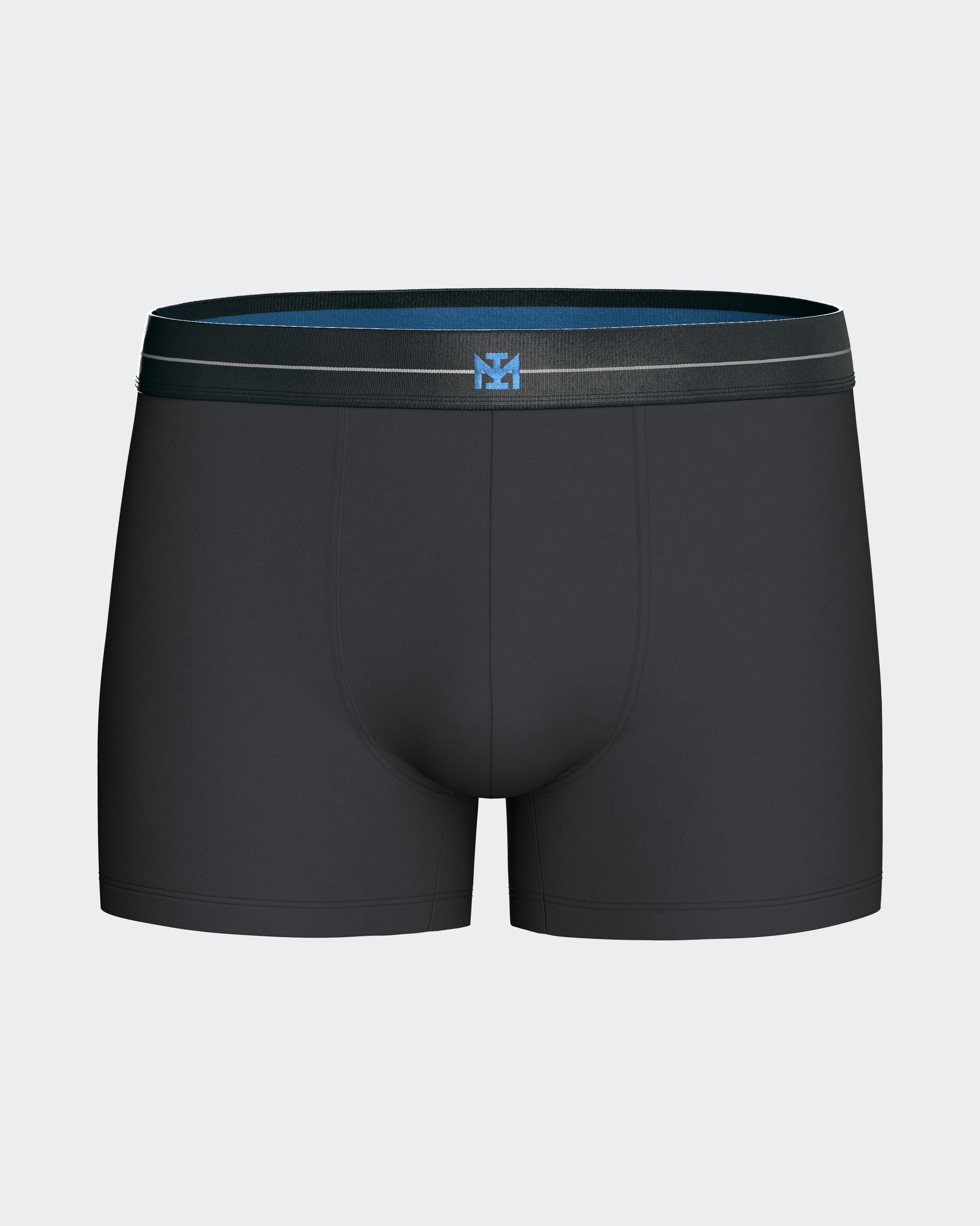 Tripack de bóxer de hombre de algodón. - Impetus - Azul claro / Azul marino Azul claro / Azul marino-5