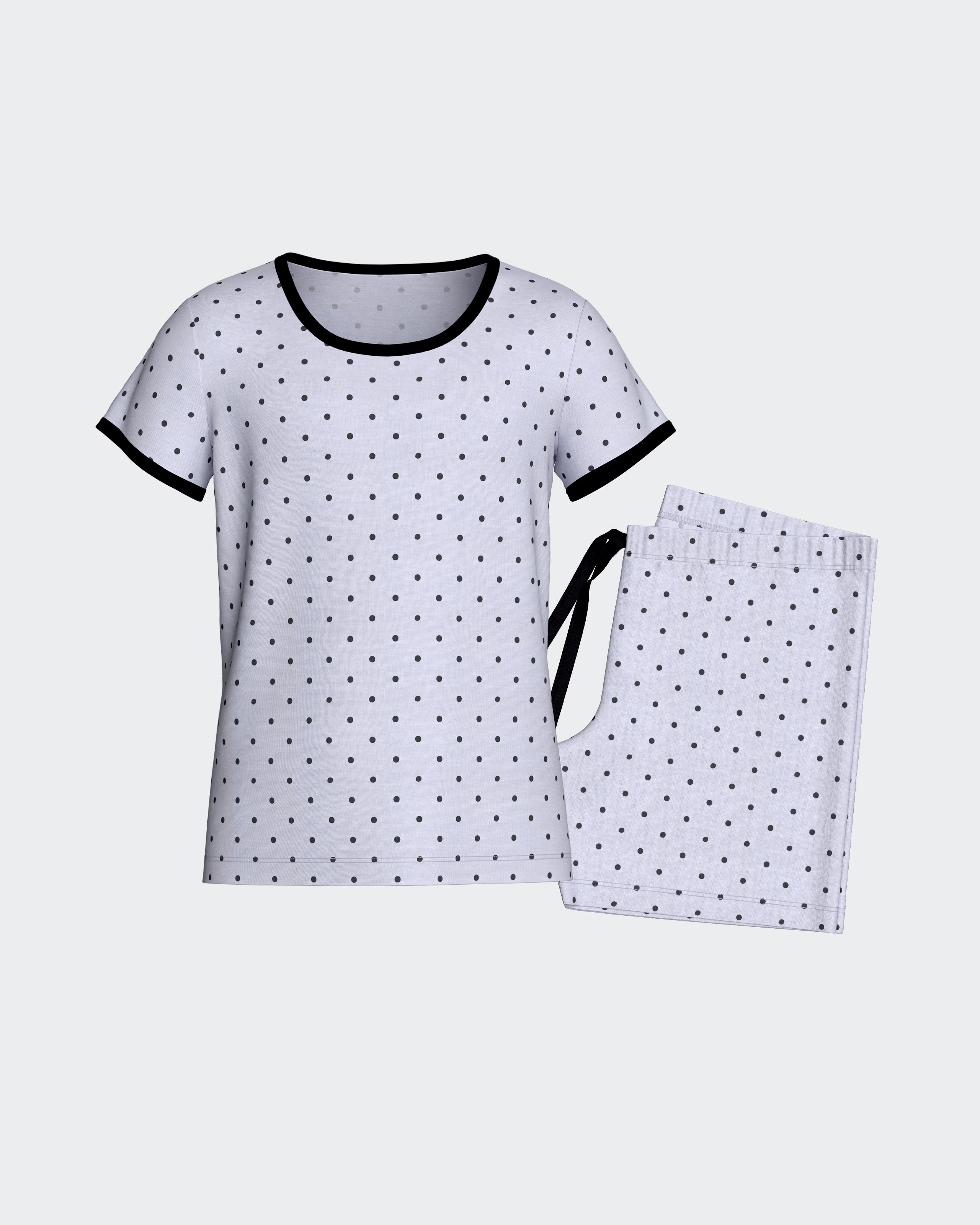 Imagen 1 de Pijama corto de niña en modal Azul