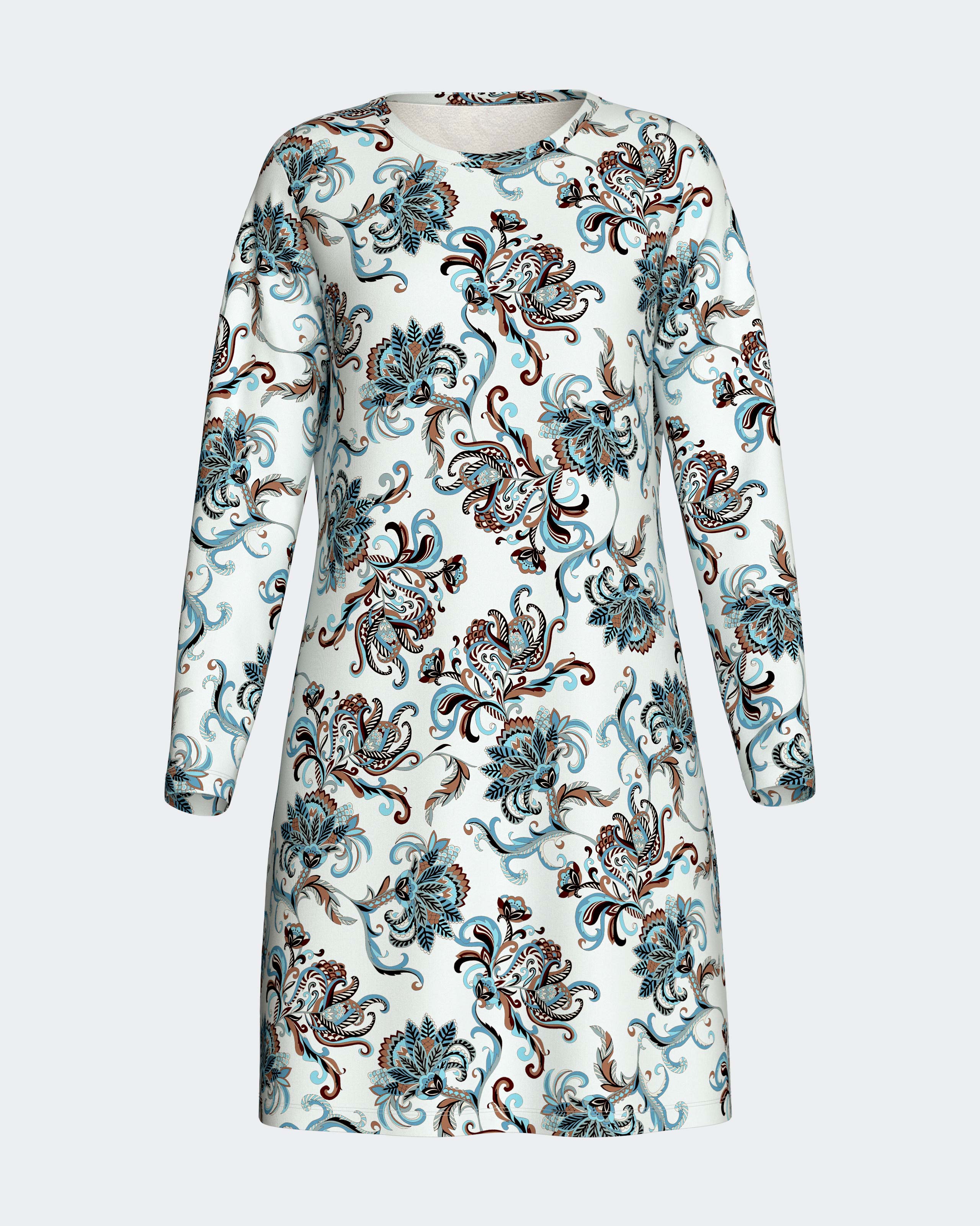 Camisón de mujer en algodón - Impetus - Azul claro Azul claro-1