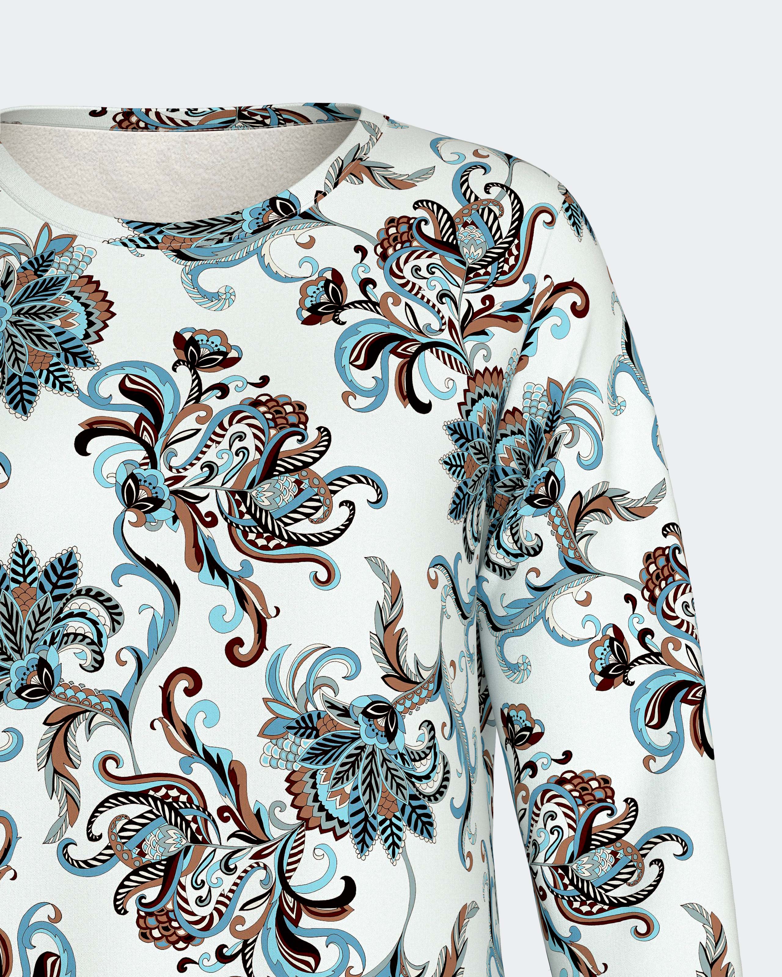 Camisón de mujer en algodón - Impetus - Azul claro Azul claro-4
