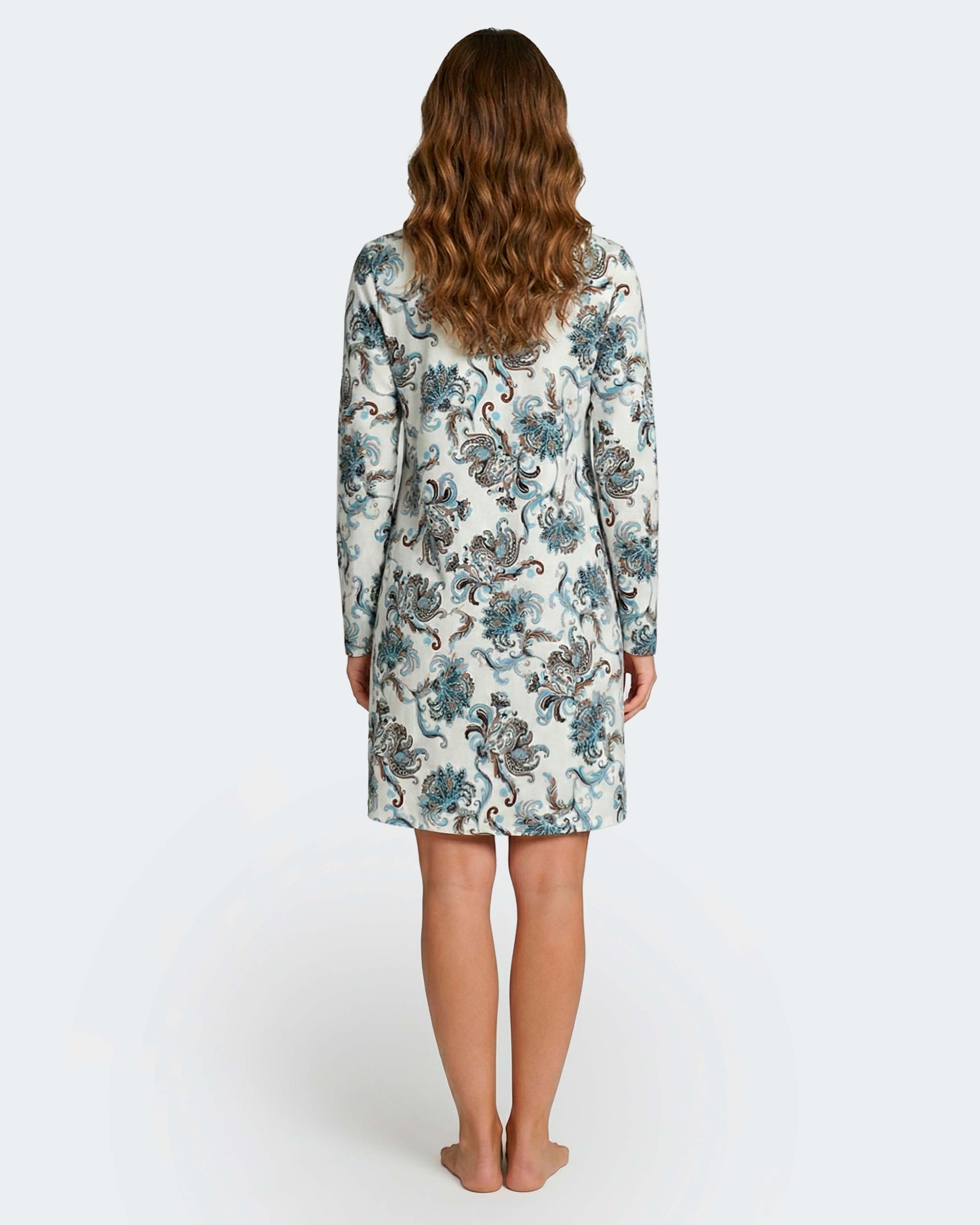 Camisón de mujer en algodón - Impetus - Azul claro Azul claro-3