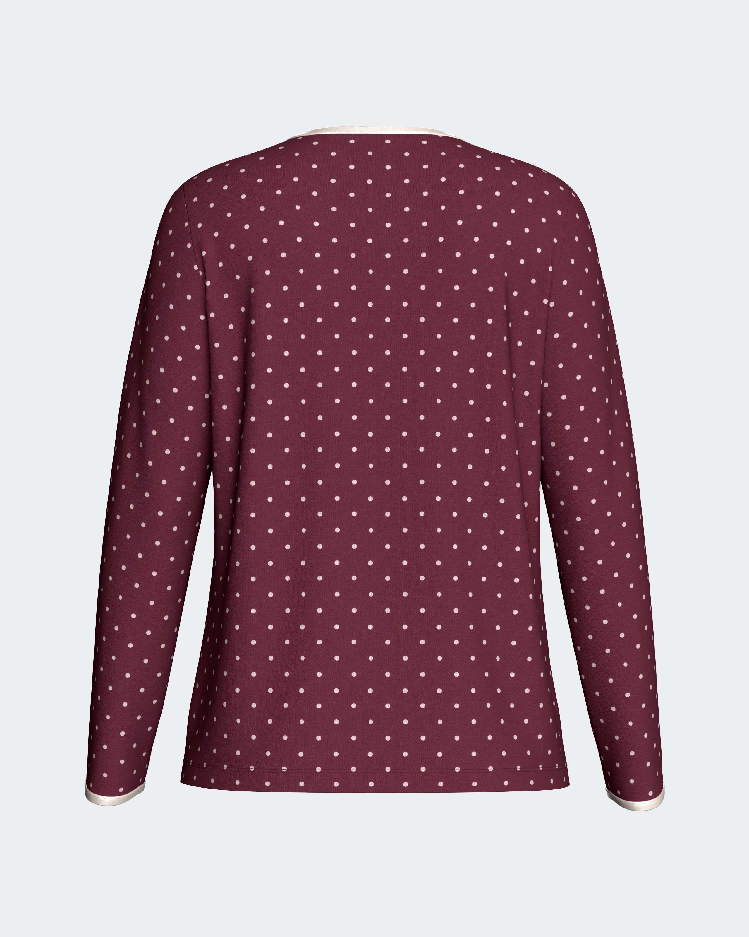 Pijama cardado en algodón modal - Impetus - Rojo Rojo-5